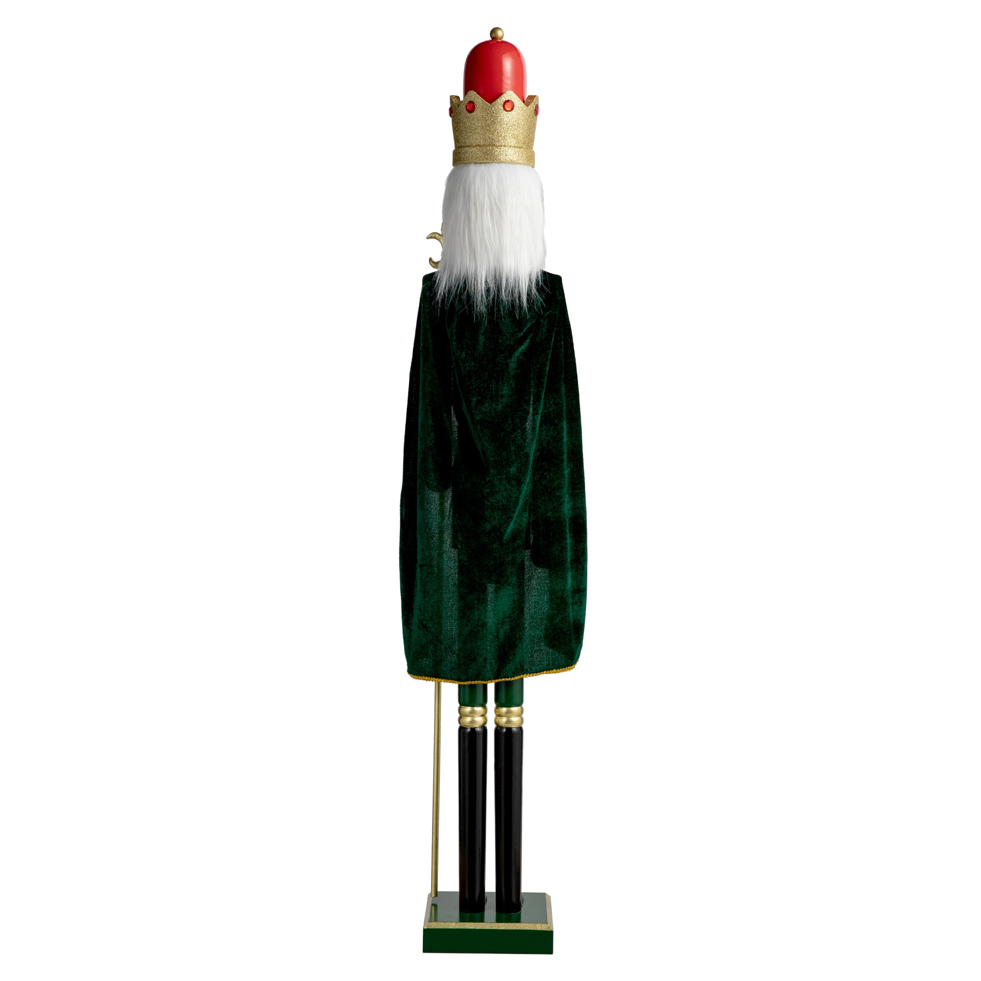 Glitzhome&#xAE; 3.5ft. Wooden Christmas King Nutcracker