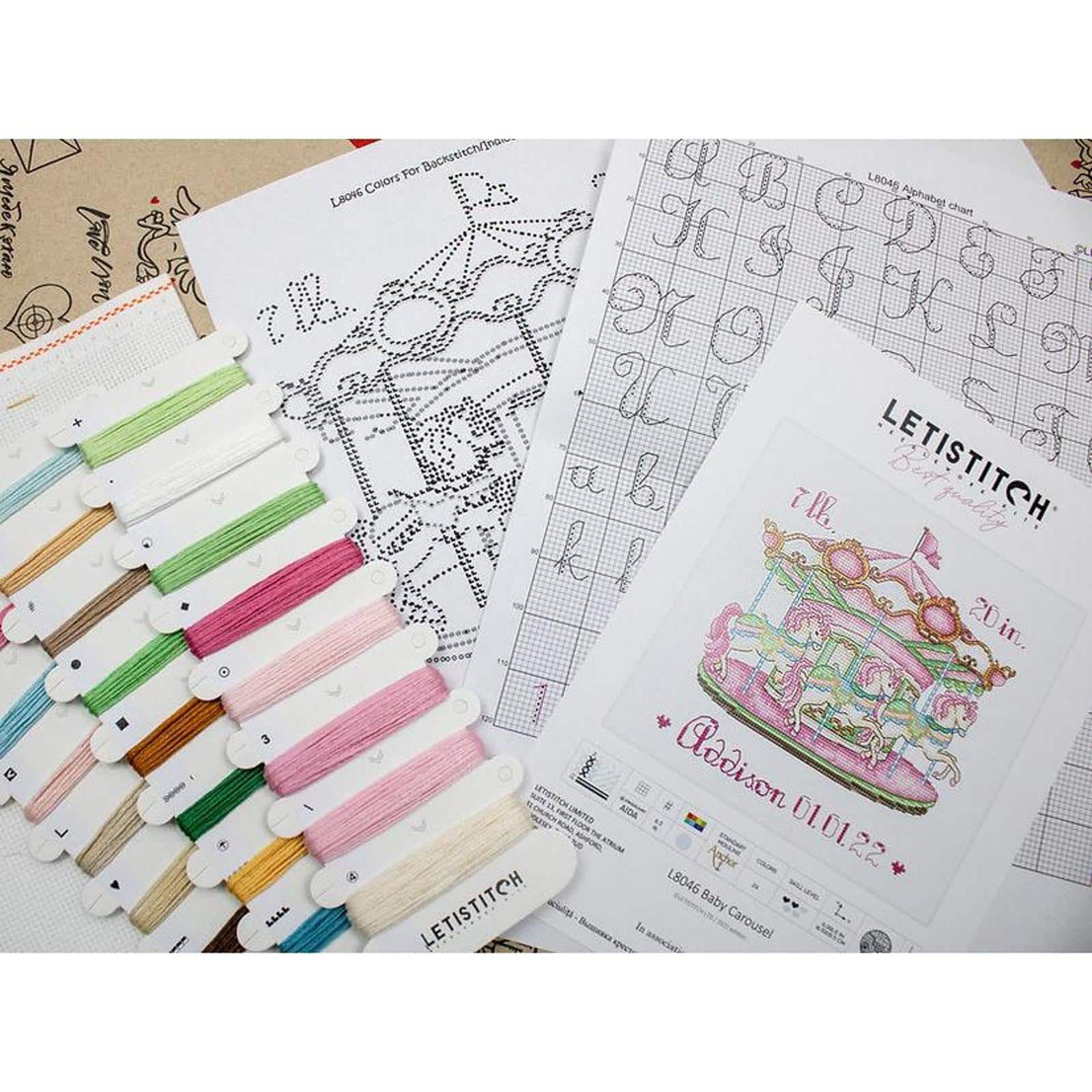 Letistitch Baby Carousel Counted Cross Stitch Kit