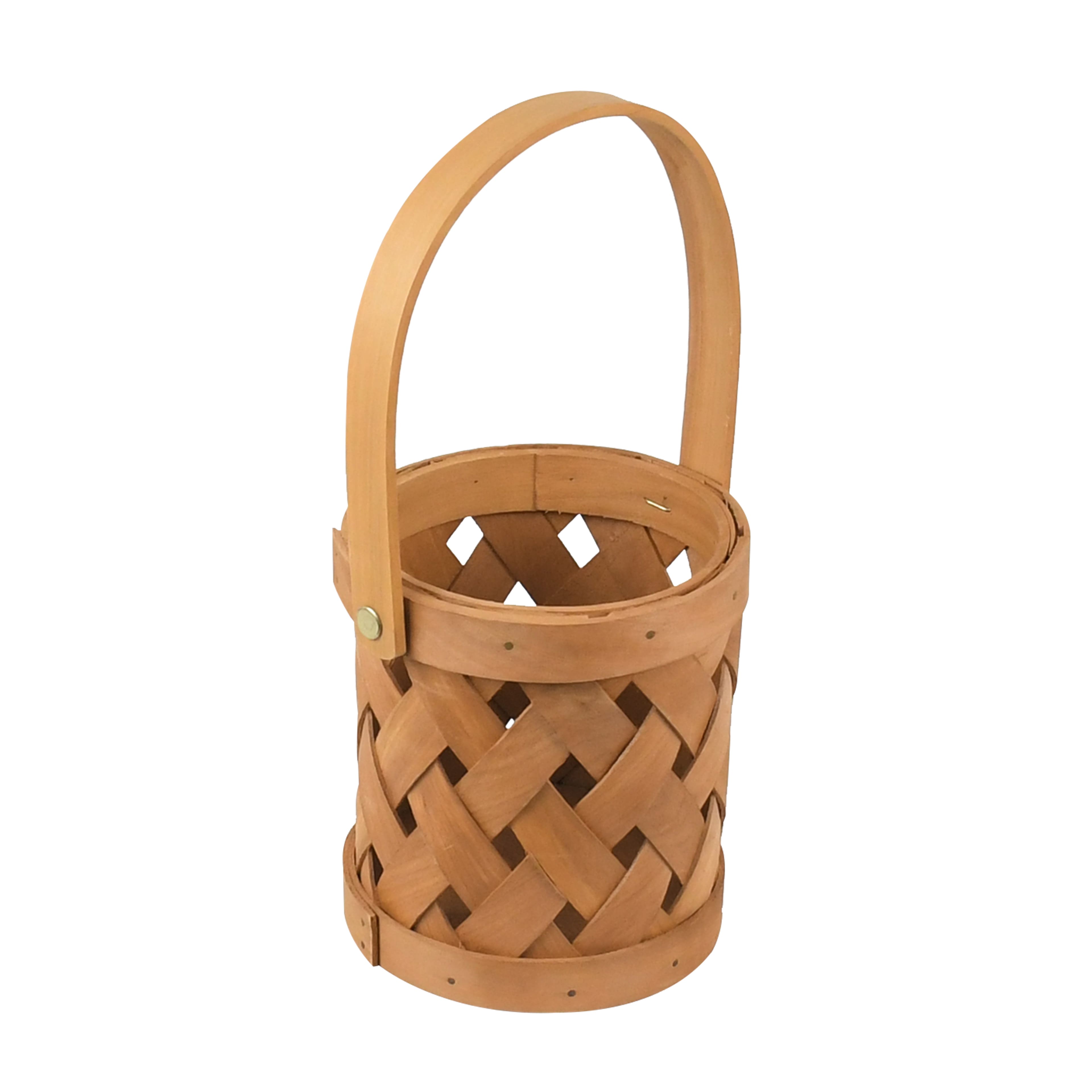 5.25&#x22; Natural Brown Cylinder Chipwood Basket by Ashland&#xAE;