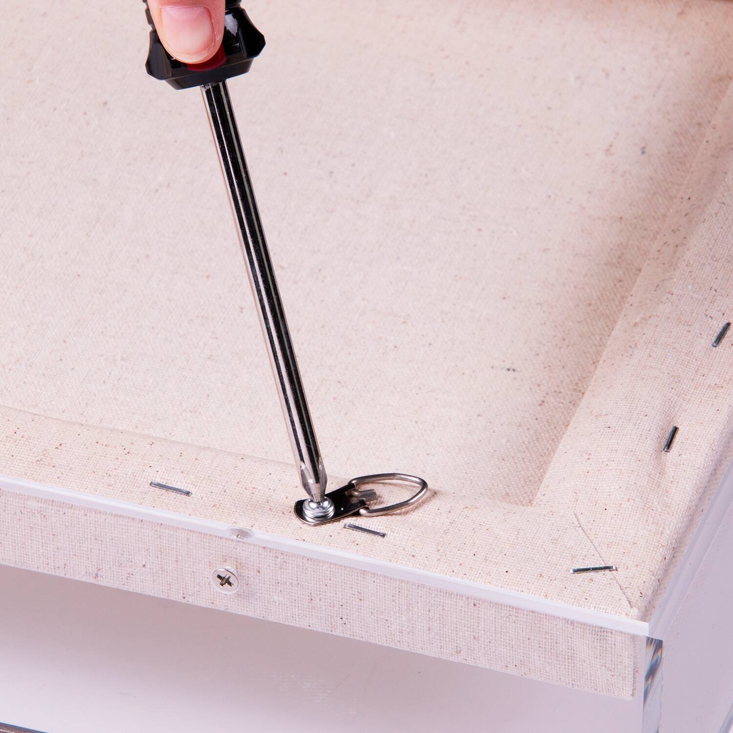 Wexel Art UV Grade Acrylic Shadowbox 3" Depth with Beige Linen Canvas