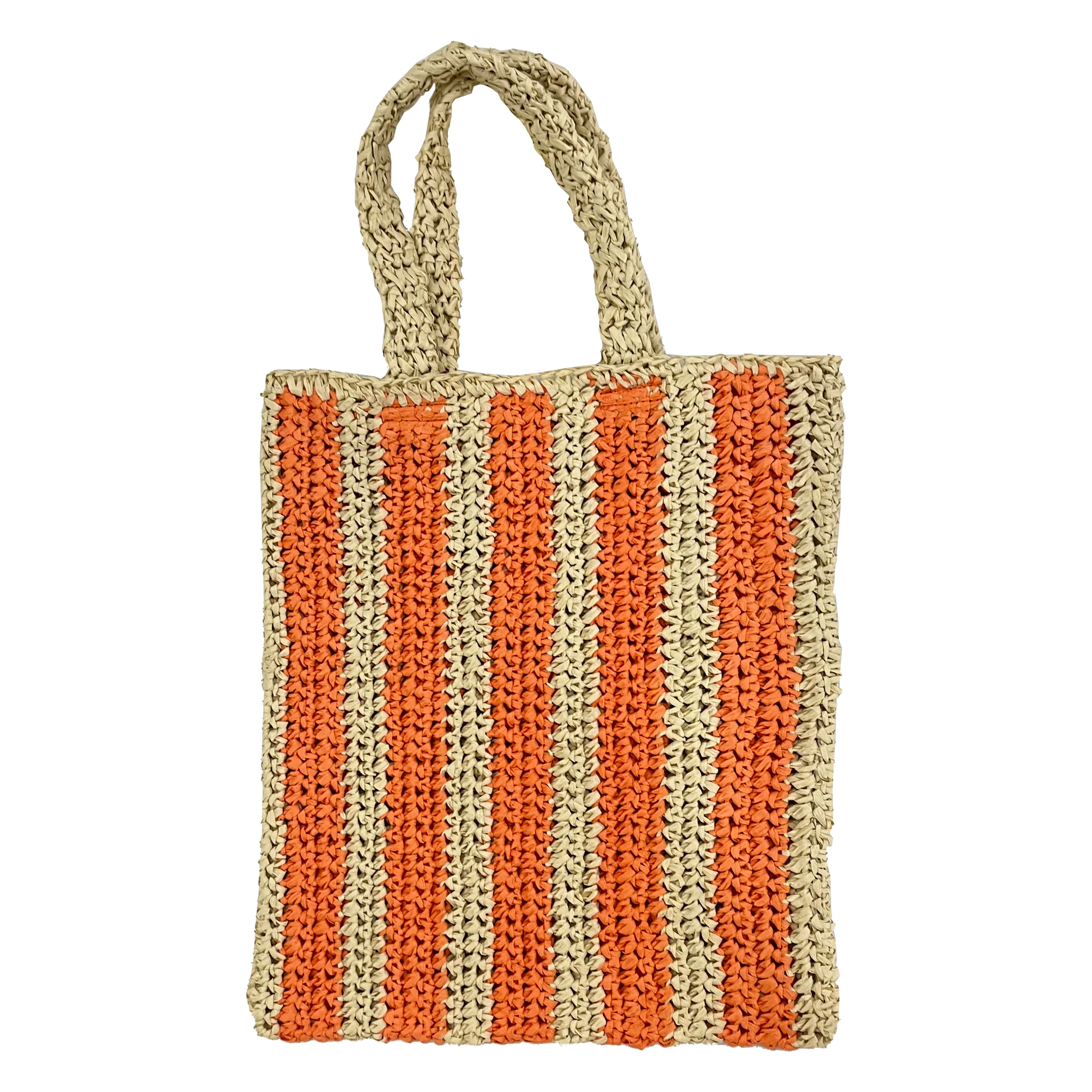 Orange Striped Woven Paper Bag by Ashland&#xAE;
