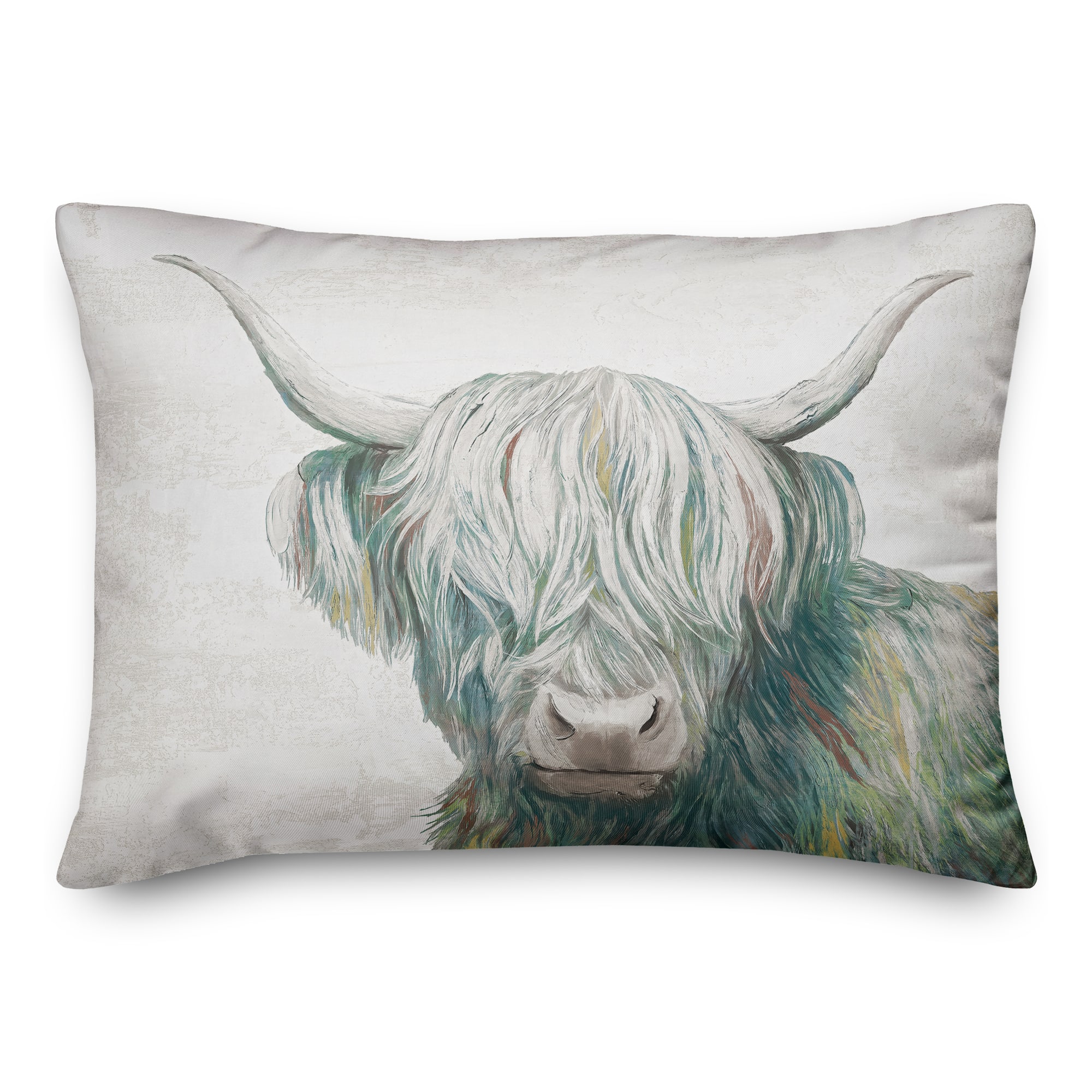 Highland Cow Painted 20" x 14" Indoor/Outdoor Pillow