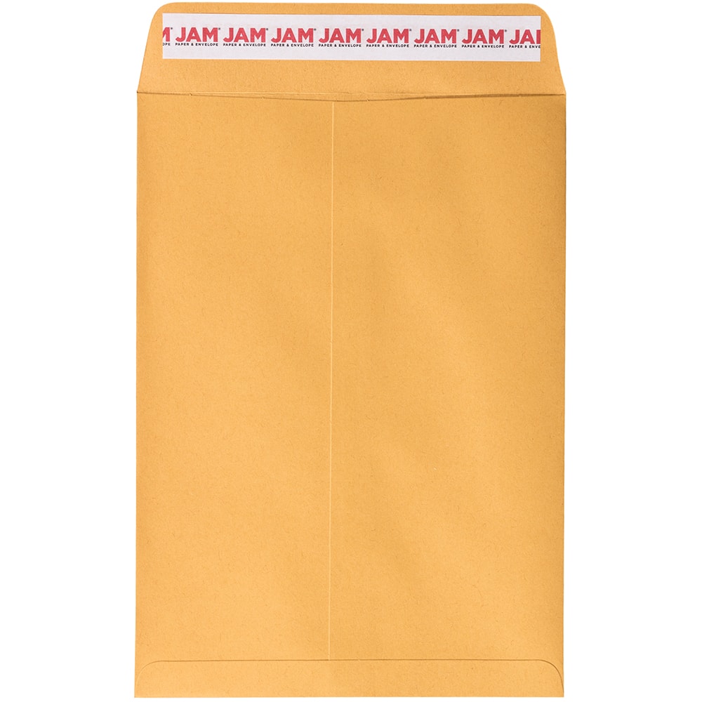 JAM Paper 7.5&#x22; x 10.5&#x22; Brown Kraft Manila Open End Catalog Envelopes