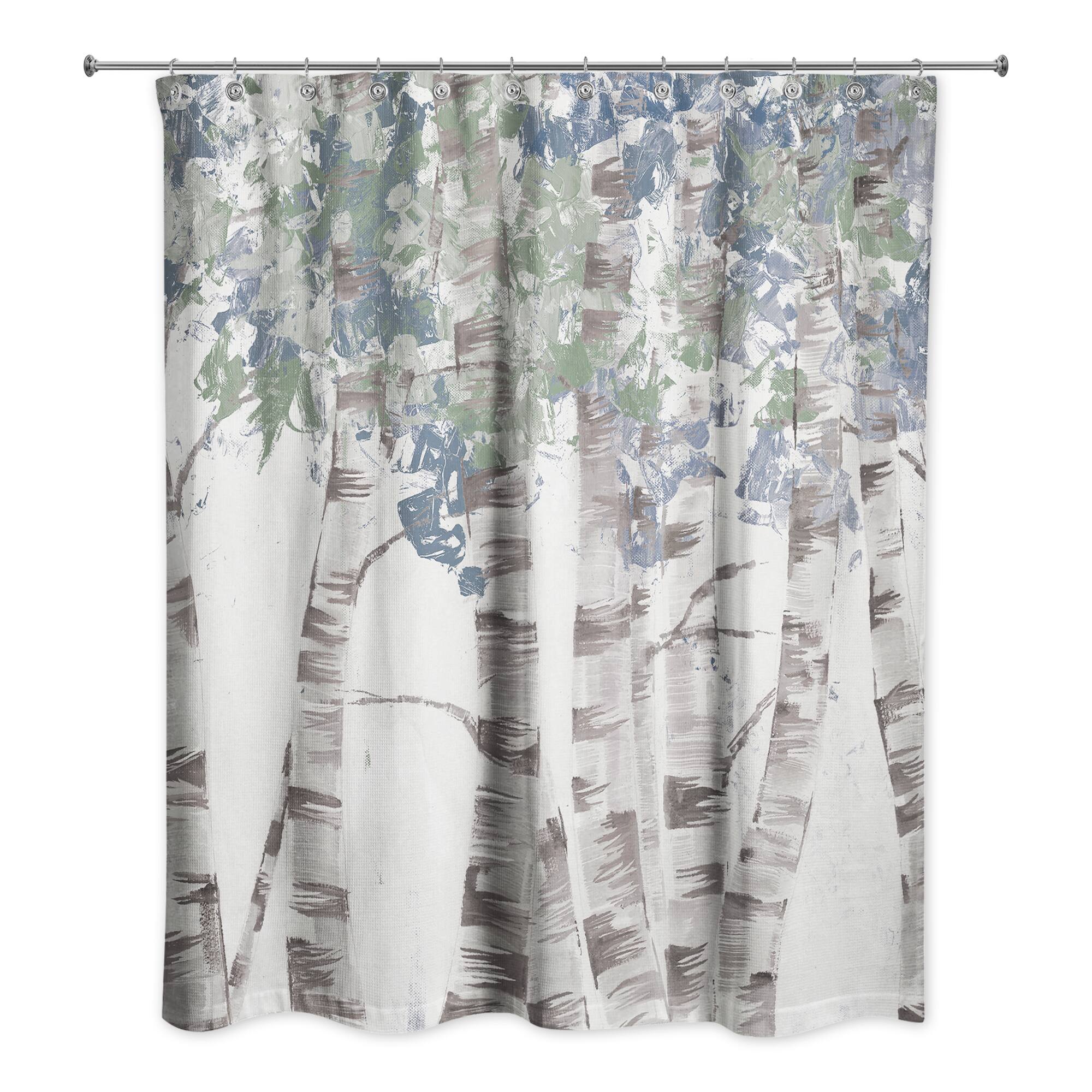 Birch Trees 71&#x22; x 74&#x22; Shower Curtain