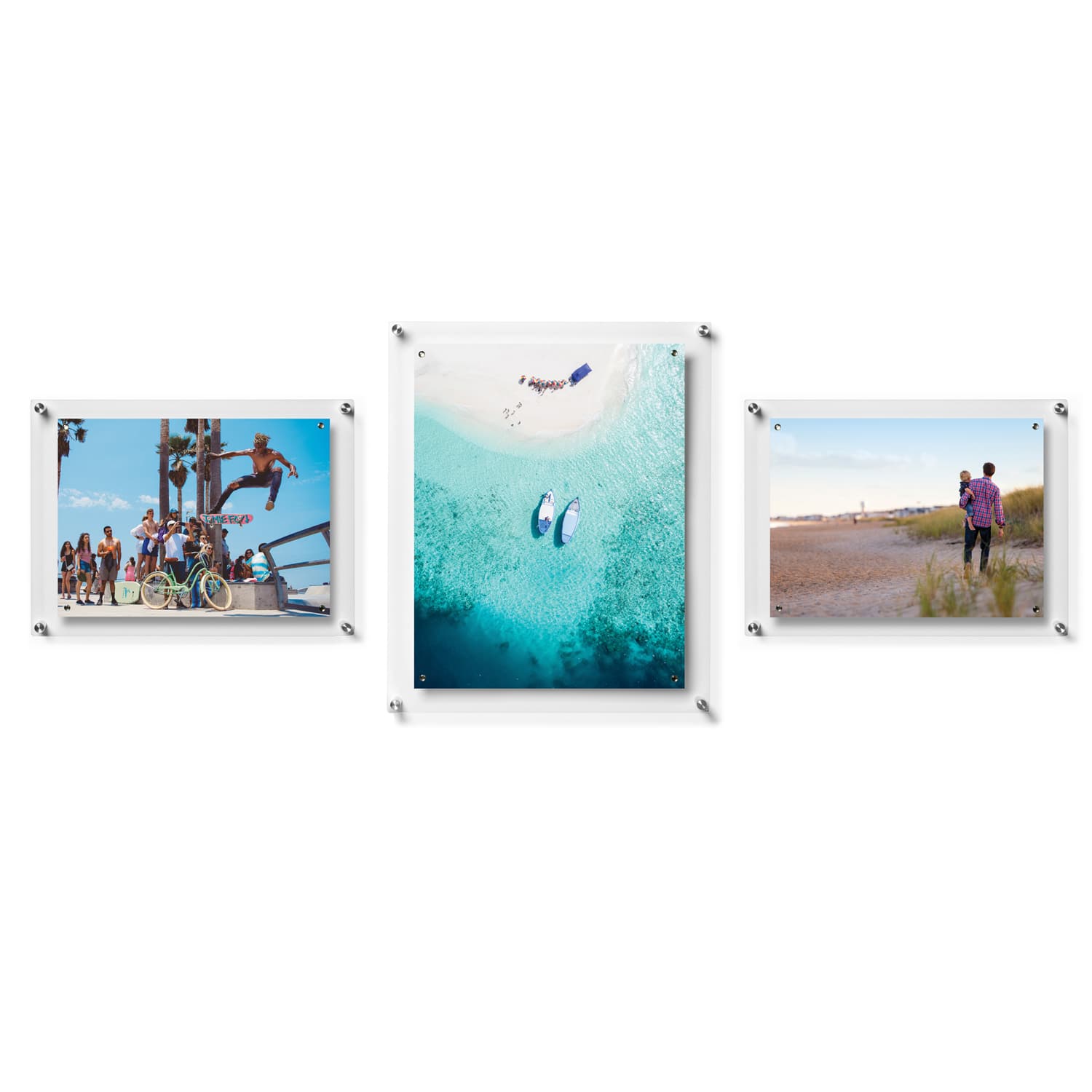 Wexel Art Gallery Wall Single Panel Acrylic Floating Frames & Magnets Set of 3