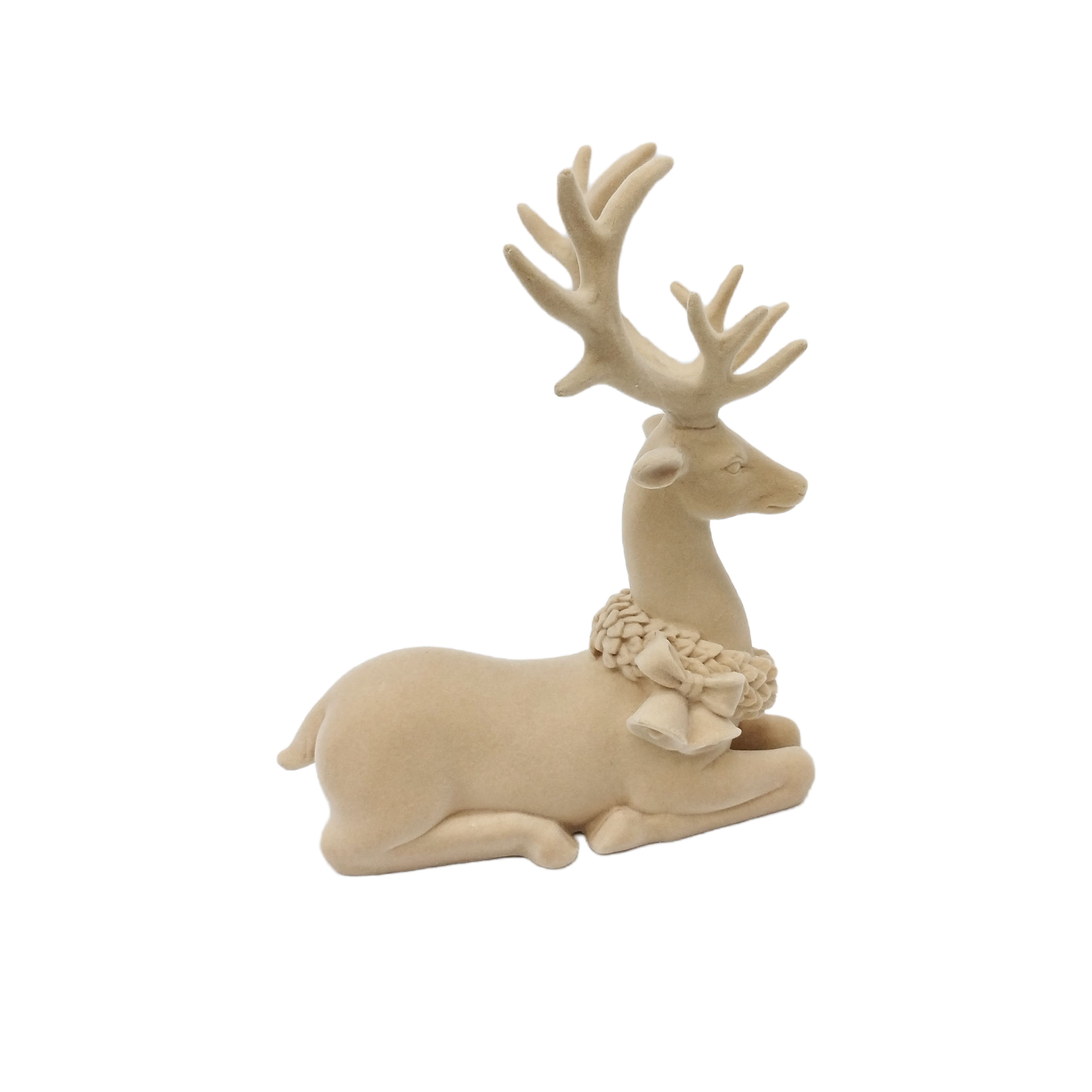 9&#x22; Flocked Deer D&#xE9;cor by Ashland&#xAE;