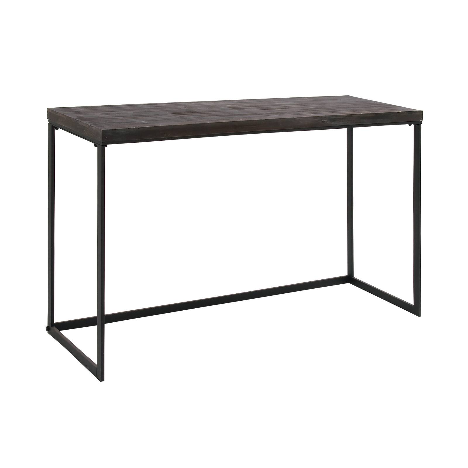 Black Contemporary Metal Console Table, 33" x 52"