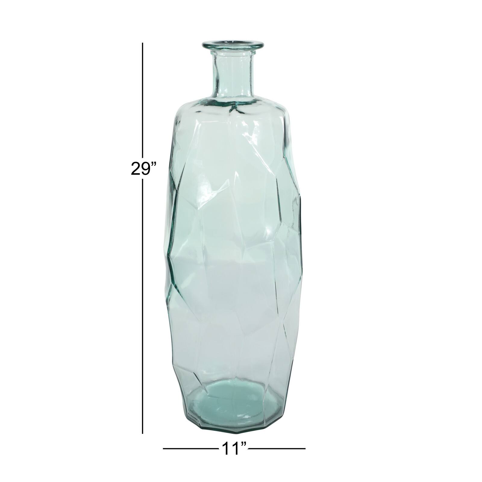 29&#x22; Clear Glass Contemporary Vase