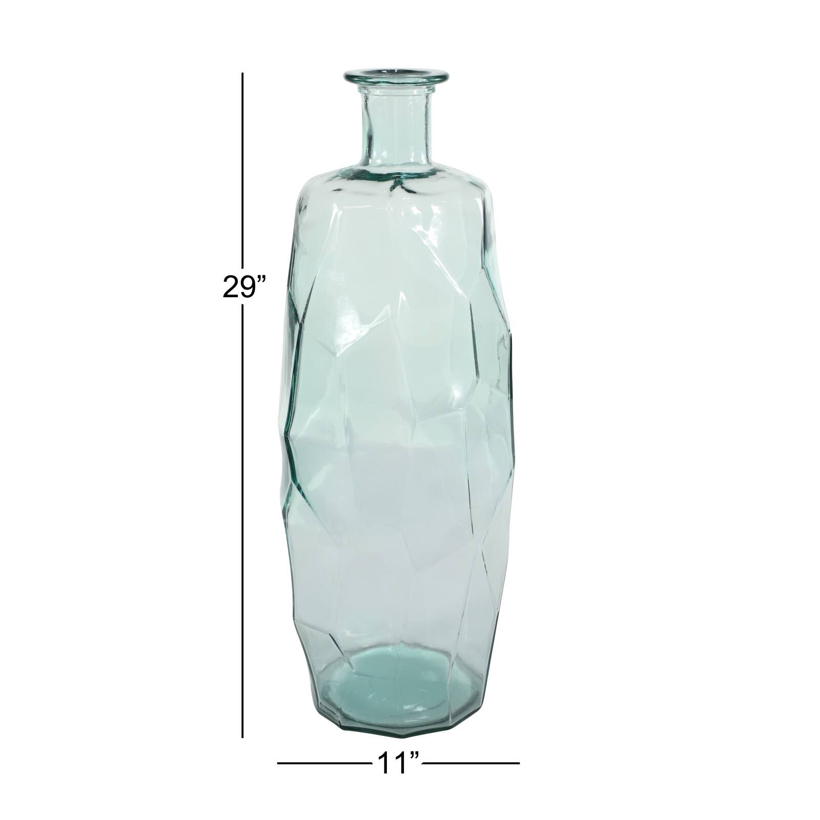 29" Clear Glass Contemporary Vase