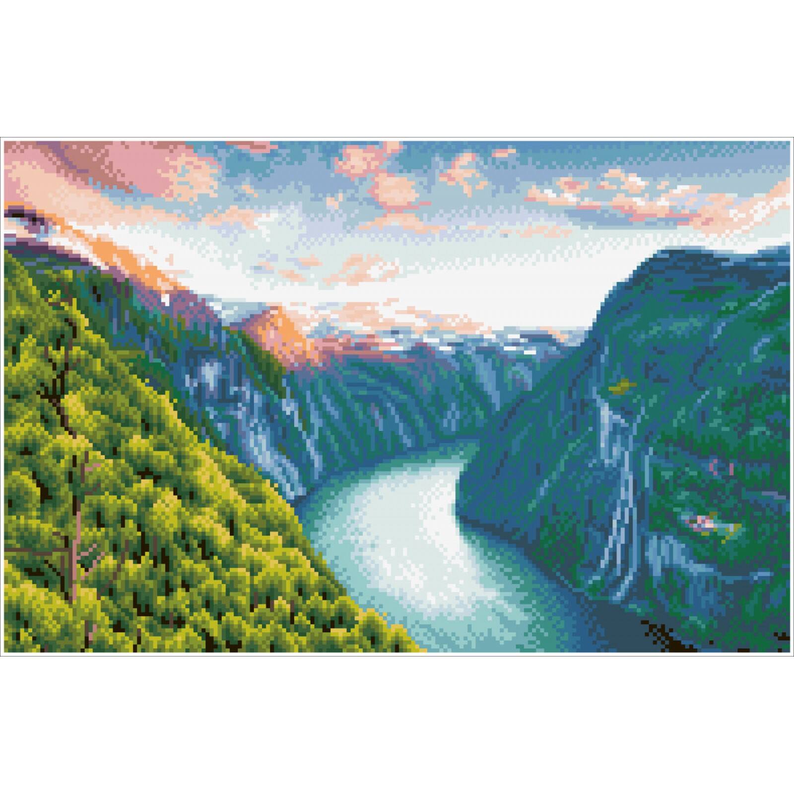 Diamond Dotz&#xAE; Squares Intermediate Mighty River Diamond Facet Art Kit