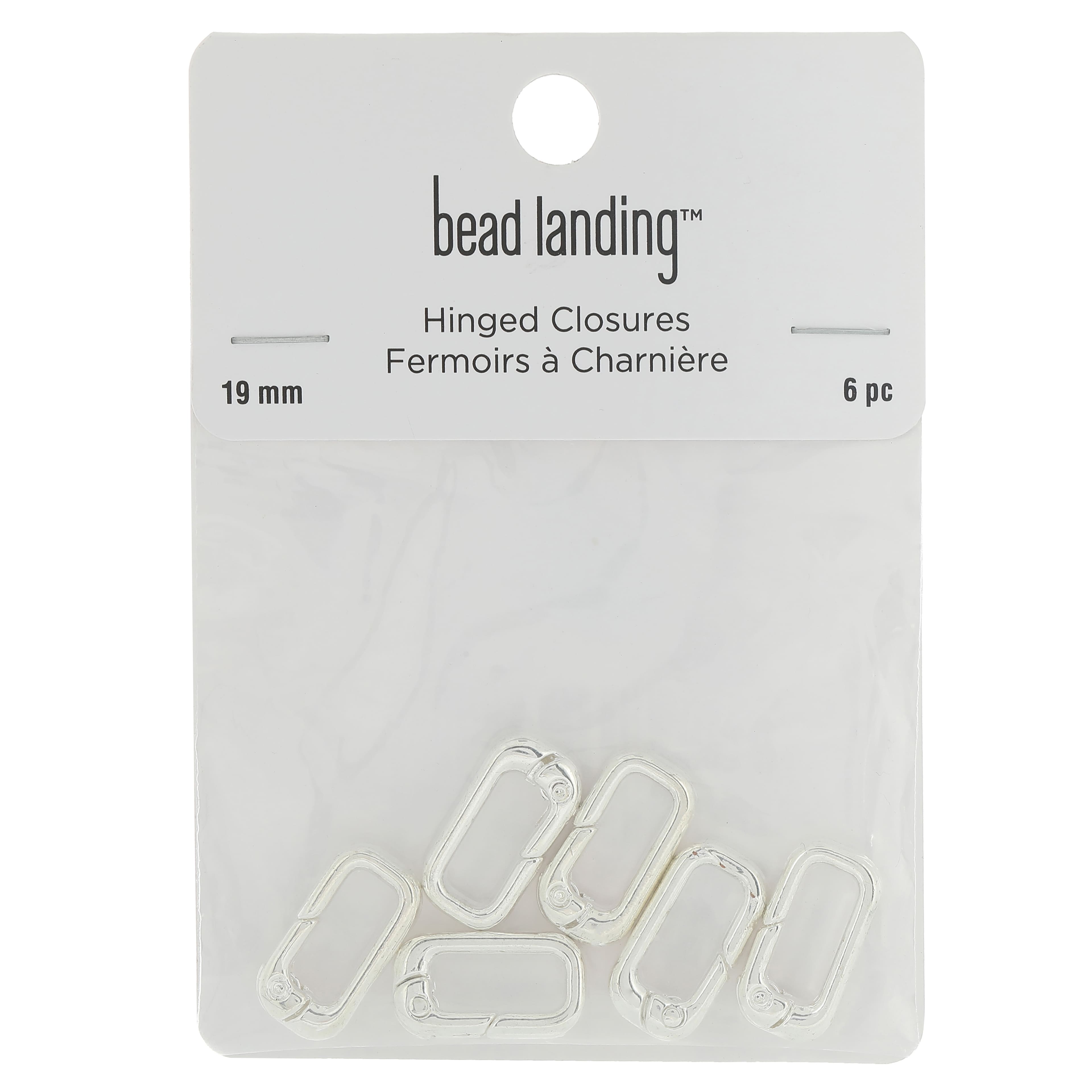 12 Packs: 6 ct. (72 total) 19mm Metal Rectangle Hinged Closures by Bead Landing™