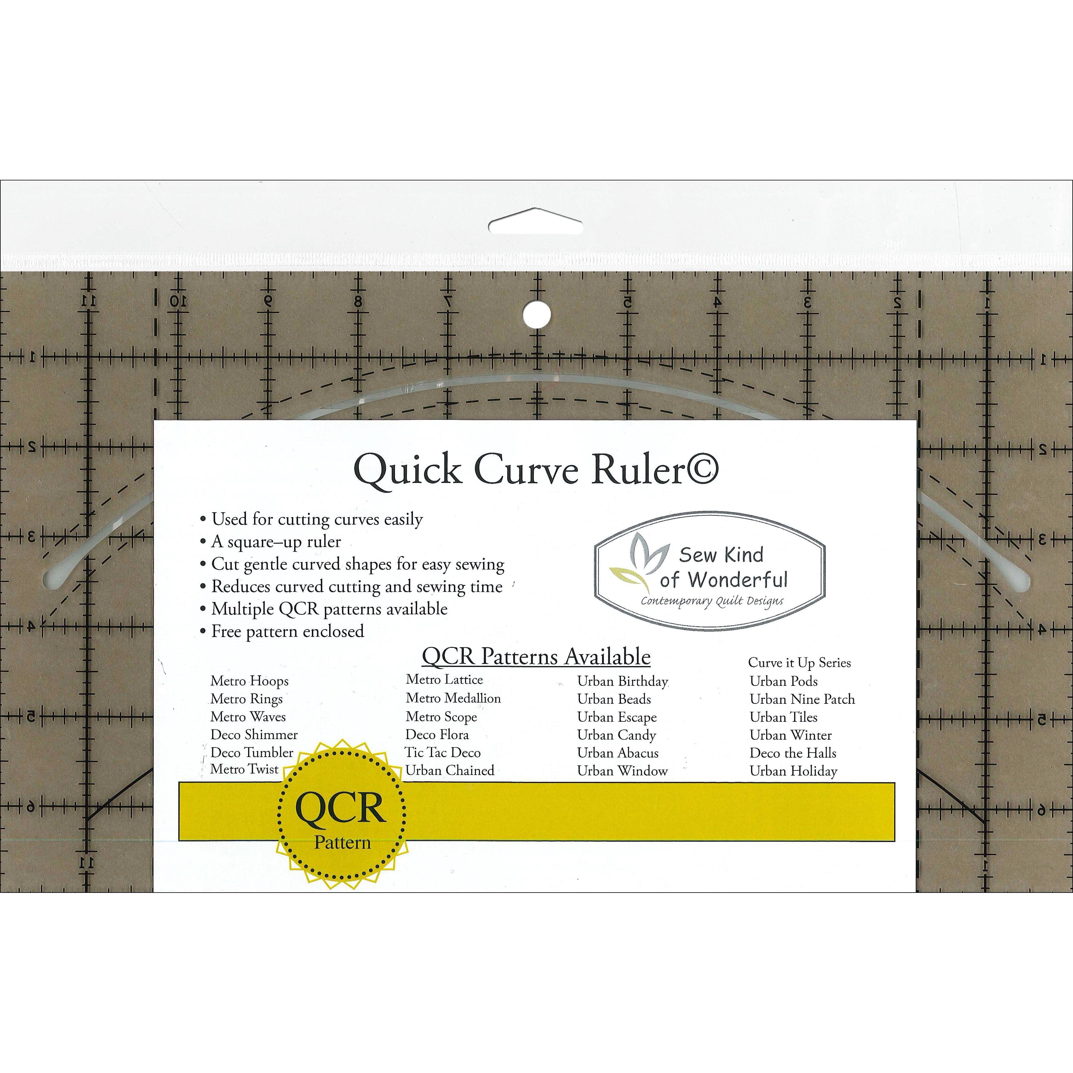 Sew Kind Of Wonderful QCR Quick Curve Ruler - D616192S - Textile Art Gauges and Rulers Find Sew Kind Of Wonderful QCR Quick Curve Ruler a sku D616192S