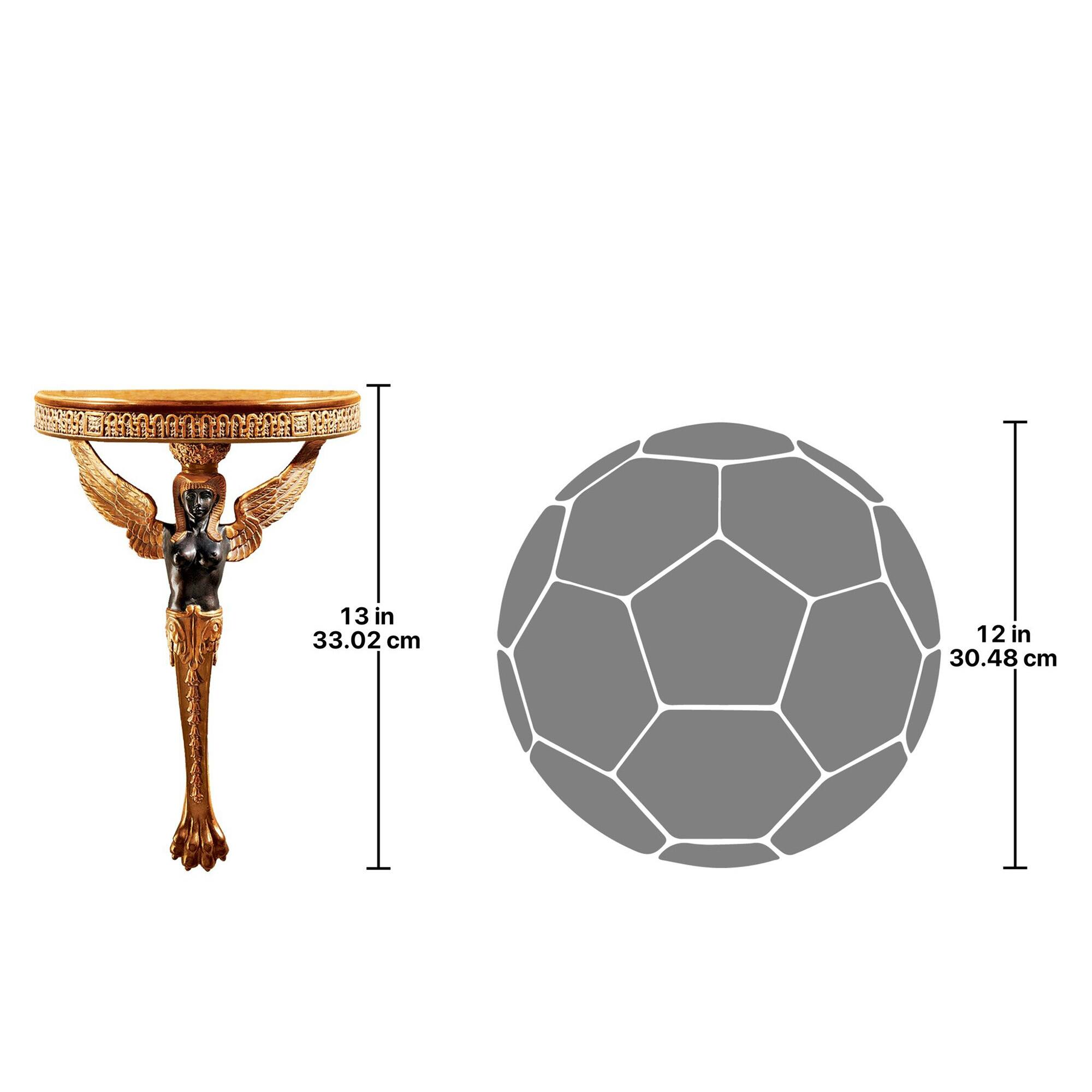 Design Toscano 13&#x22; Egyptian Winged Caryatid Wall Shelf