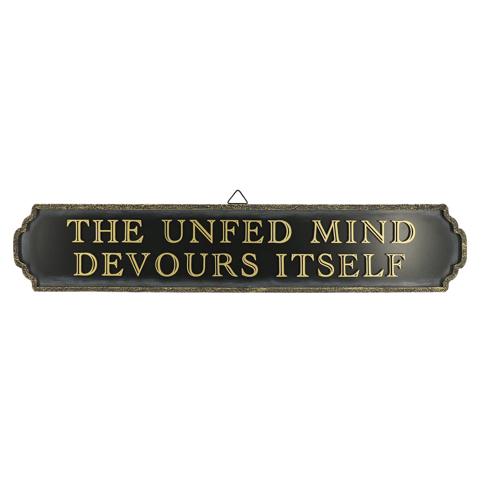 24" Black Unfed Mind Wall Sign by Ashland®