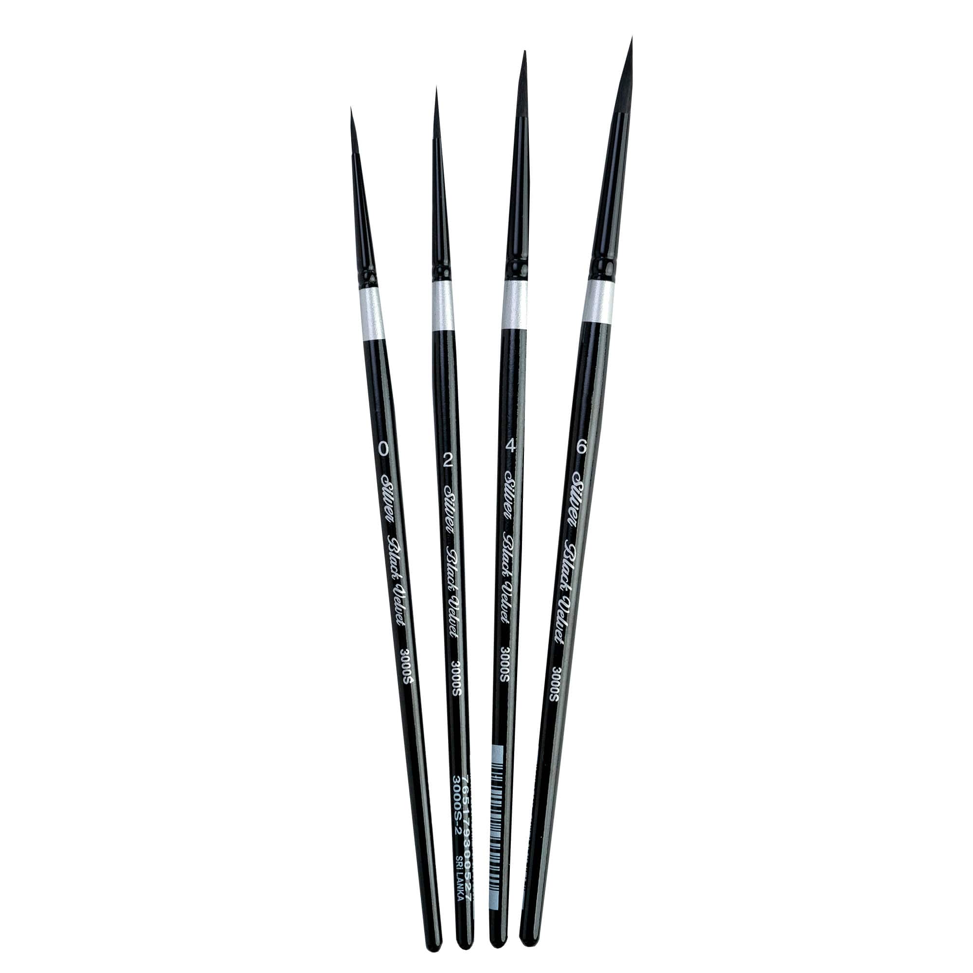 Silver Brush Limited Black Velvet® Small Round Brushes Set