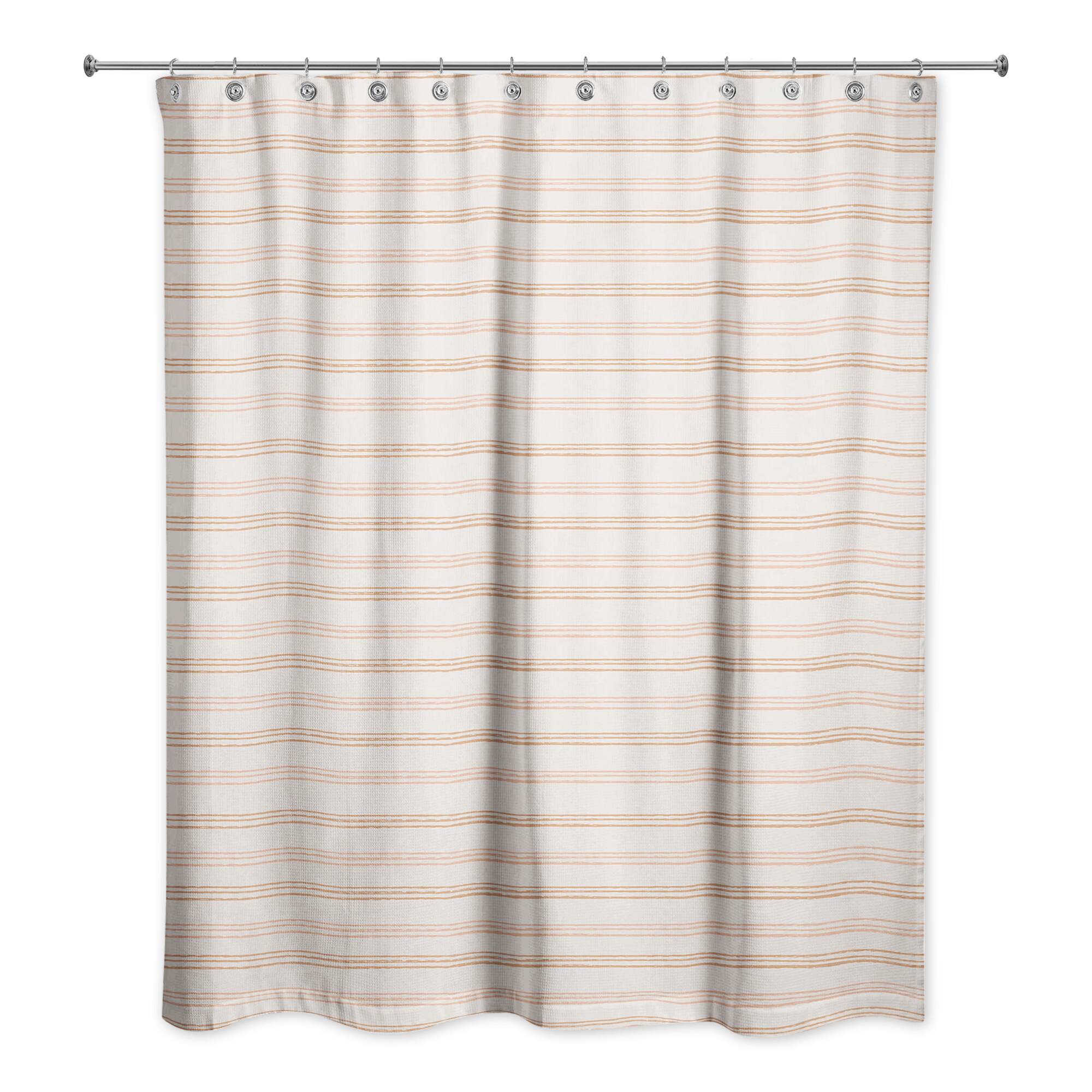 Rust Loose Lines 71" x 74" Shower Curtain