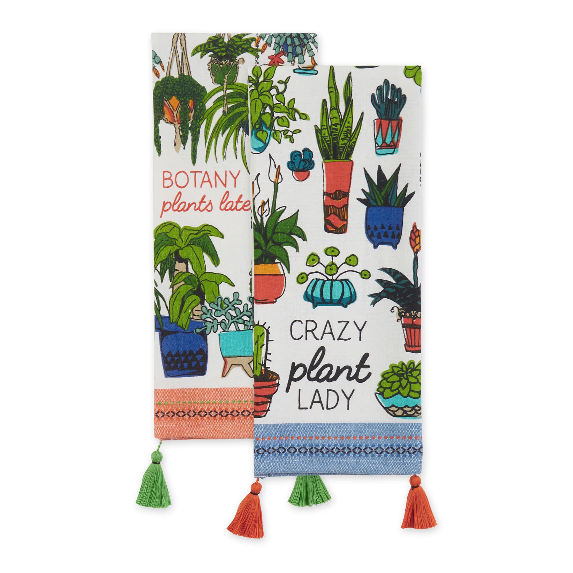 Assorted Crazy Plant Lady Printed Dishtowel (Set of 2)