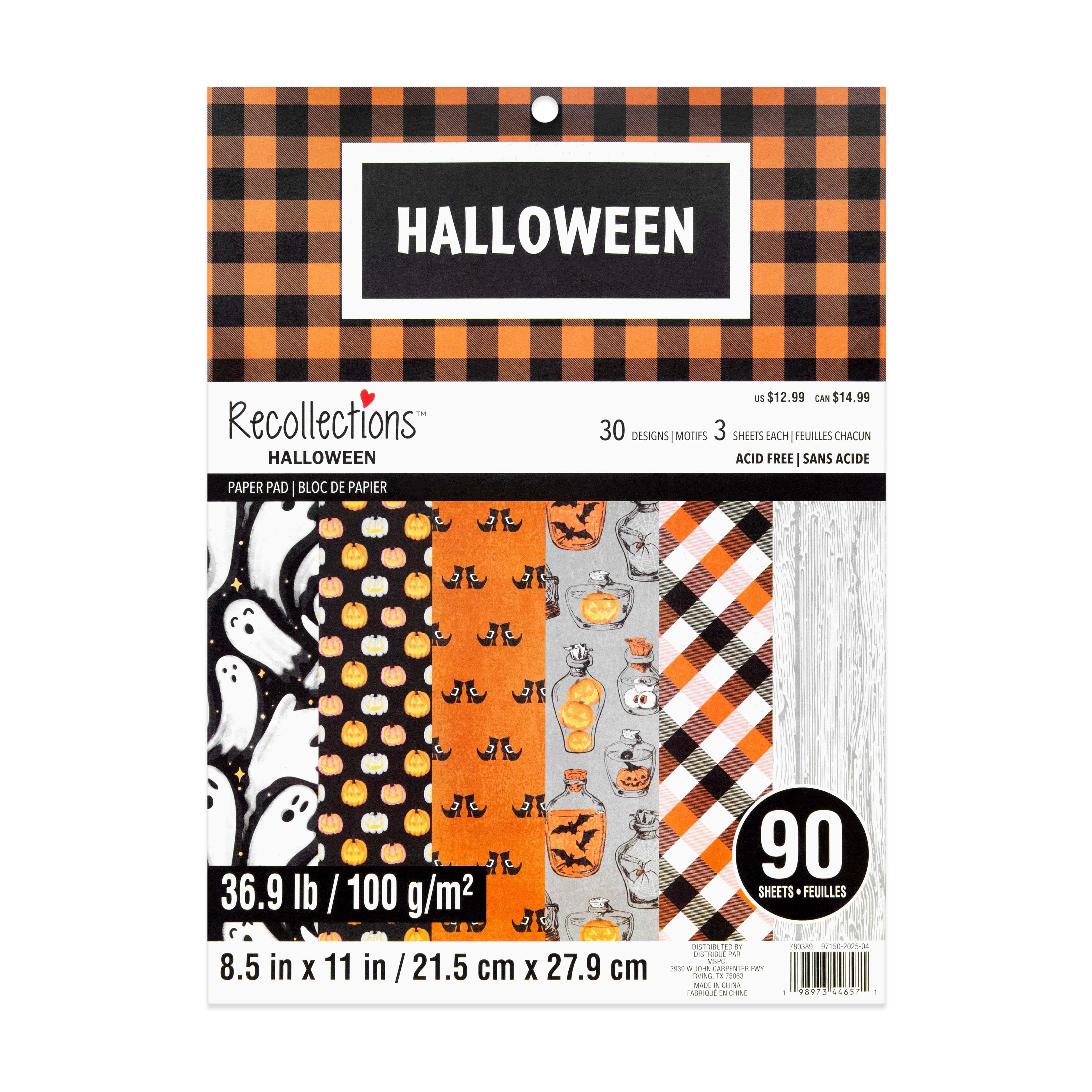 8.5&#x22; x 11&#x22; Vintage Halloween Paper Pad, 90 Sheets by Recollections&#x2122;