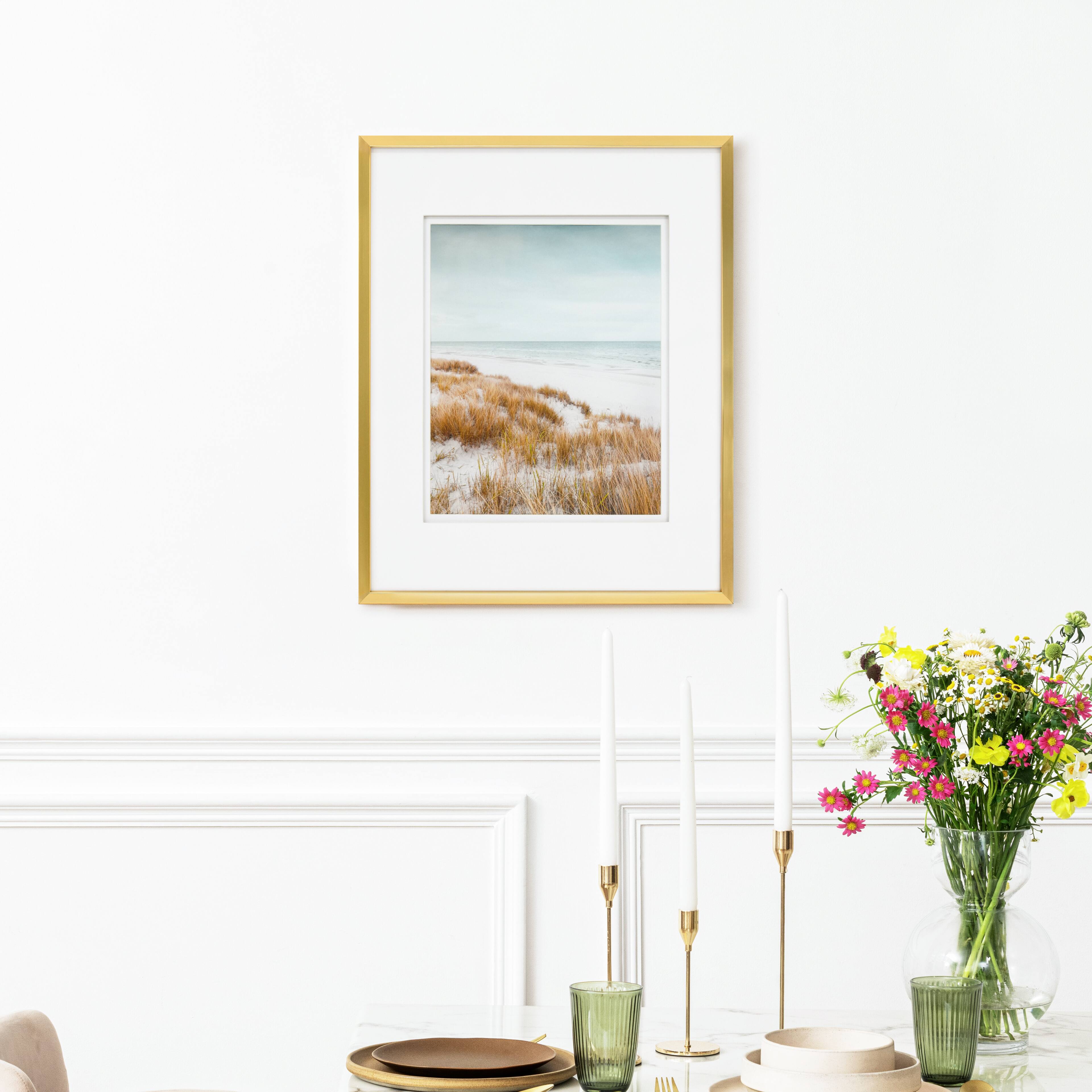 Cadre dor&#xE9; avec passe-partout Galerie de Studio D&#xE9;cor