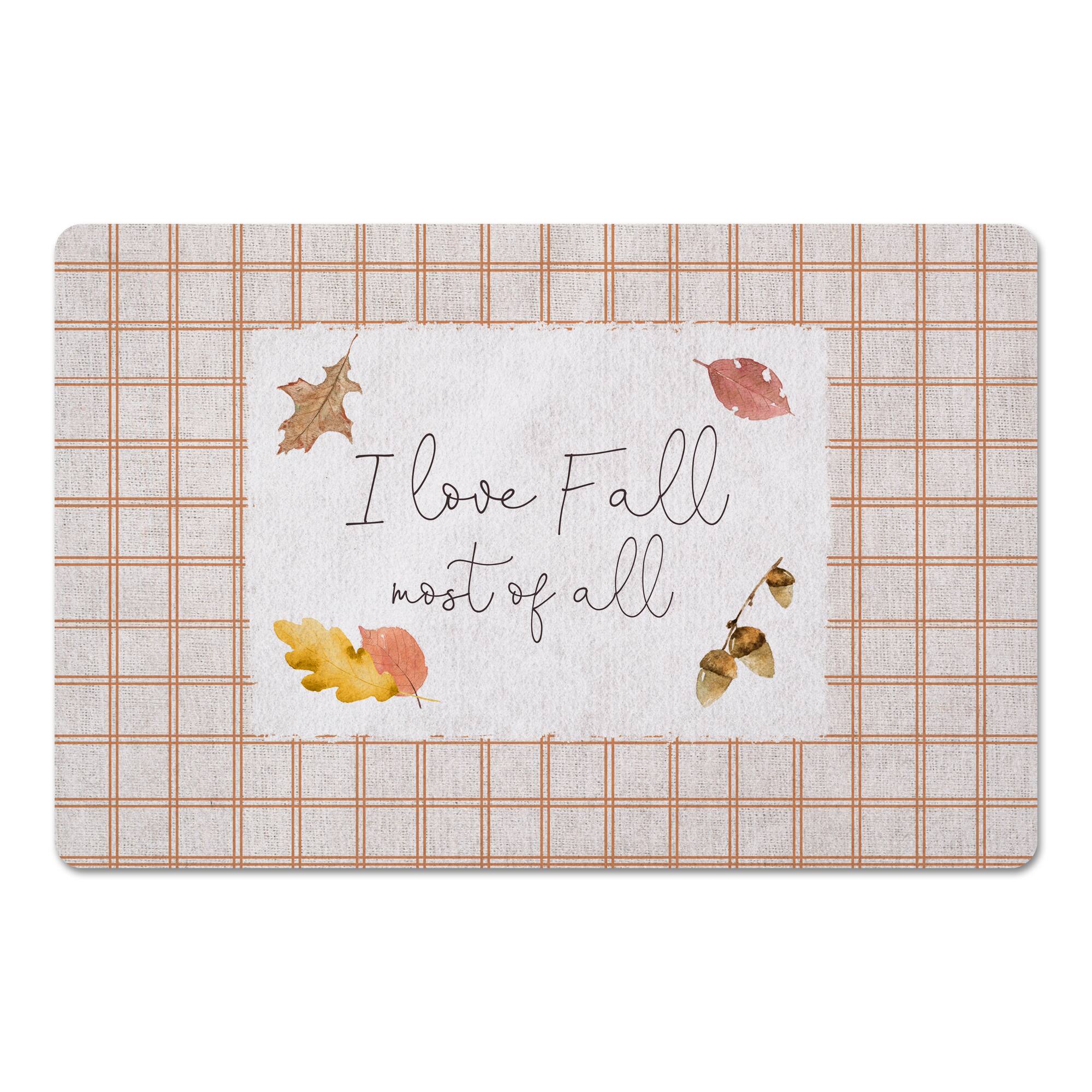 I Love Fall Floor Mat