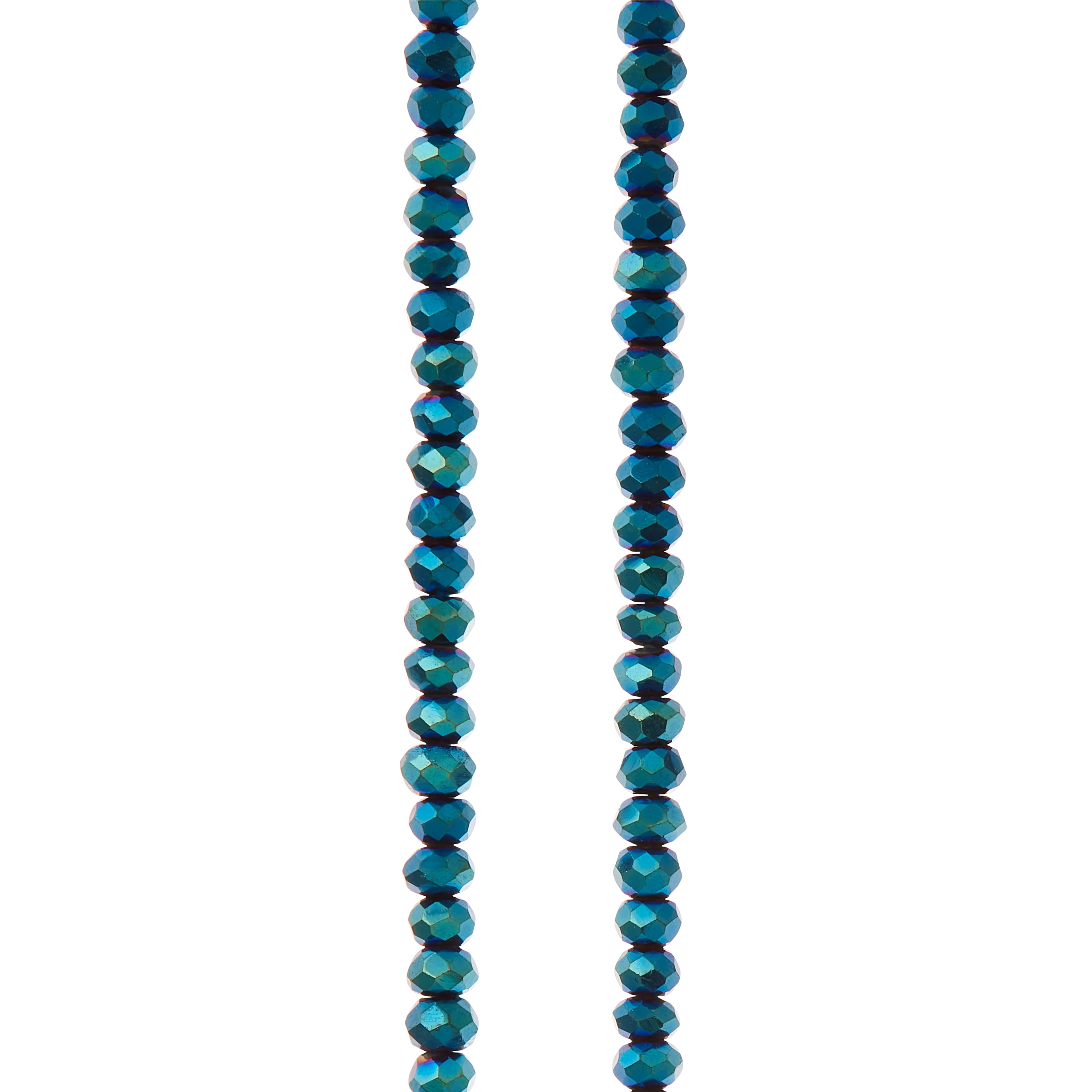 12 Pack: Sapphire Iris Glass Rondelle Beads, 3mm by Bead Landing™