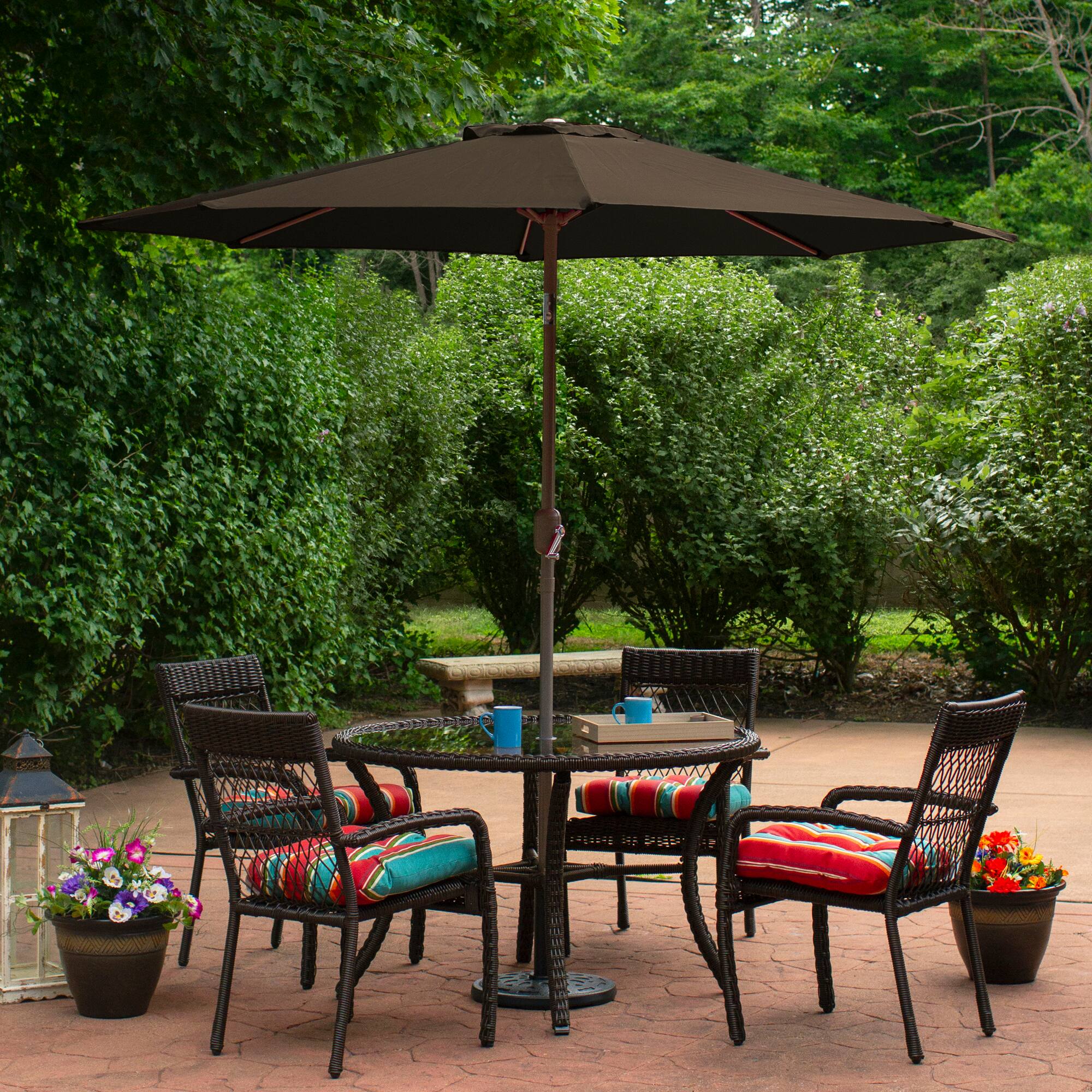 9ft. Outdoor Patio Market Umbrella with Hand Crank & Tilt