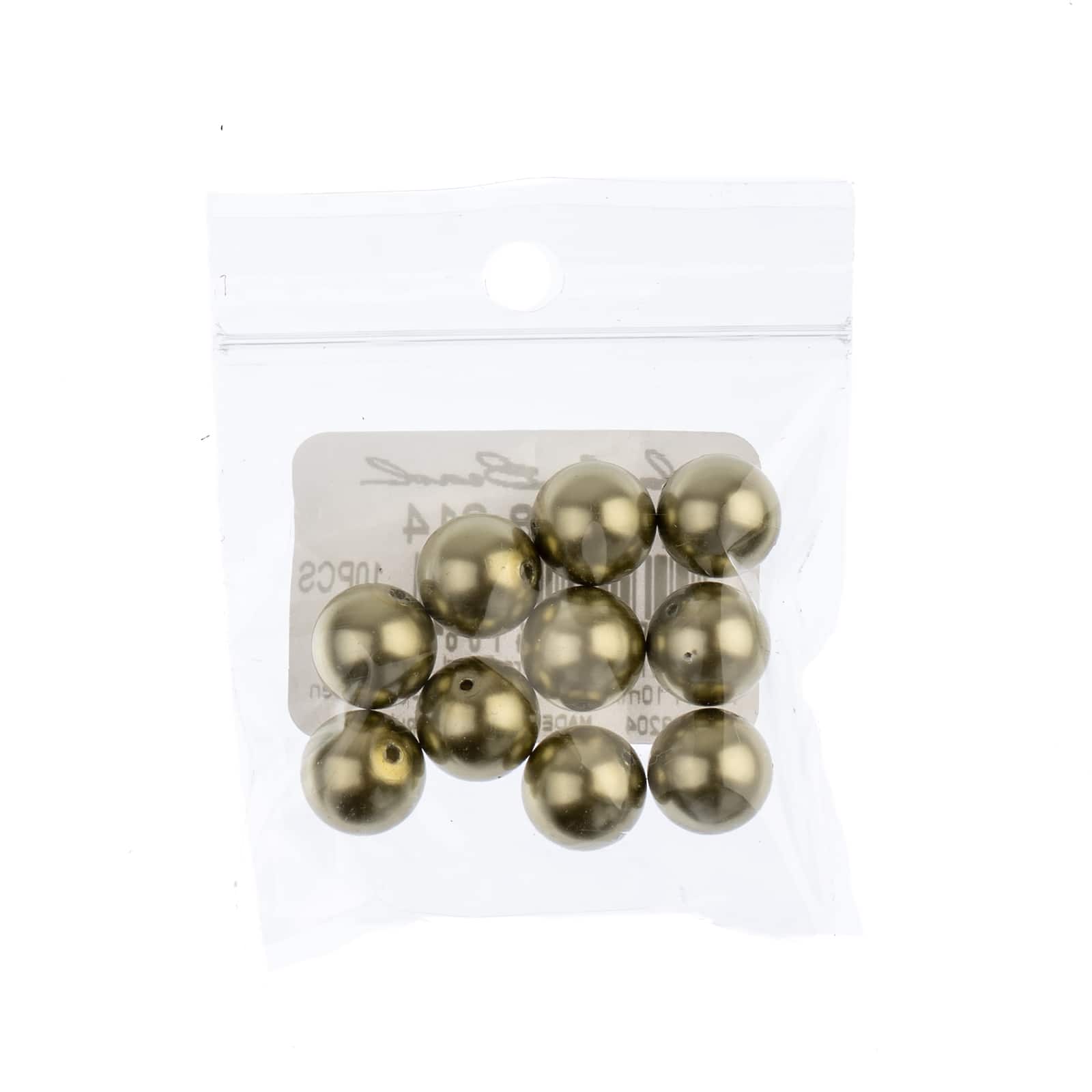 Preciosa Maxima 10mm Glass Nacre Pearls, 10ct.