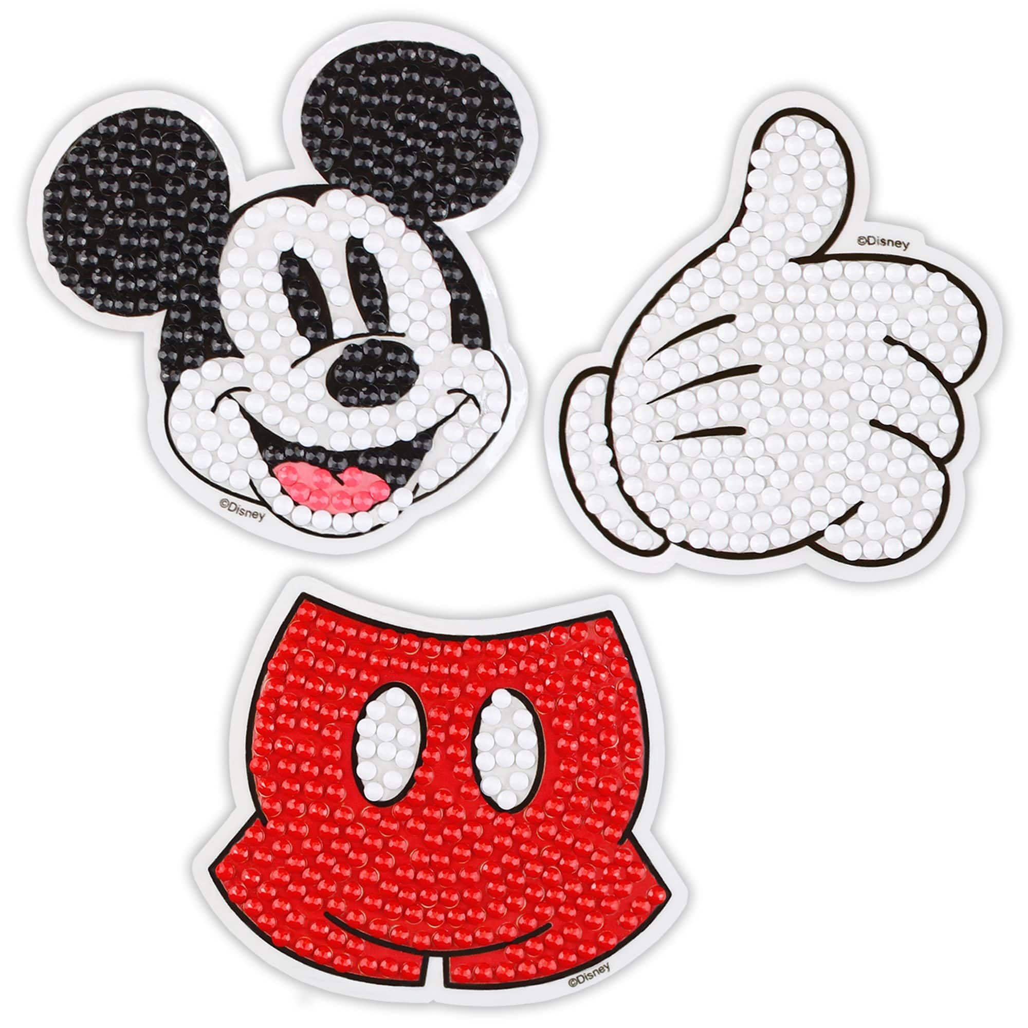 Camelot&#xAE; Dots DOTZIES&#xAE; Disney Mickey Icons Diamond Painting Sticker Kit, Round Diamonds