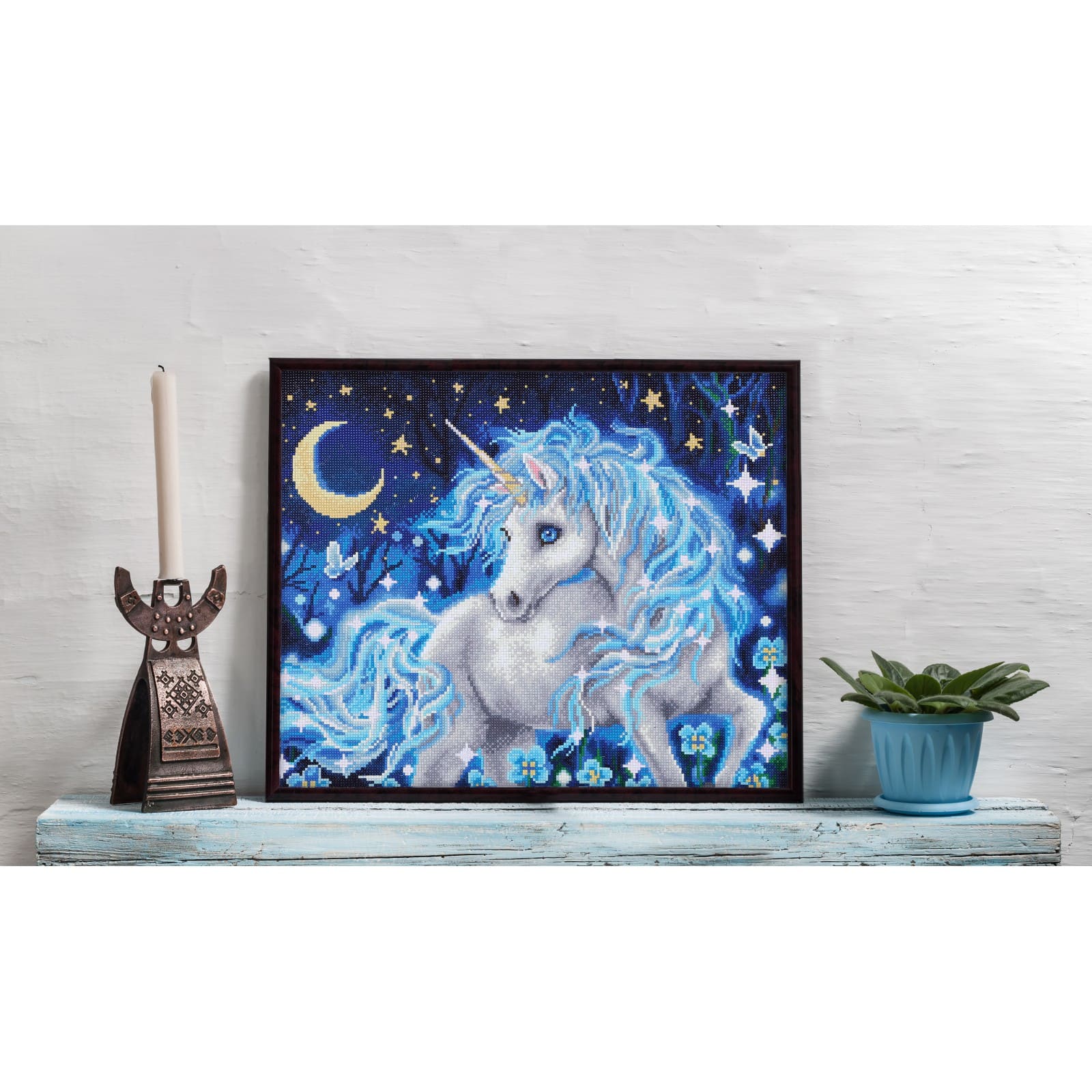 Diamond Dotz&#xAE; Intermediate Moonlight Unicorn Diamond Painting Kit