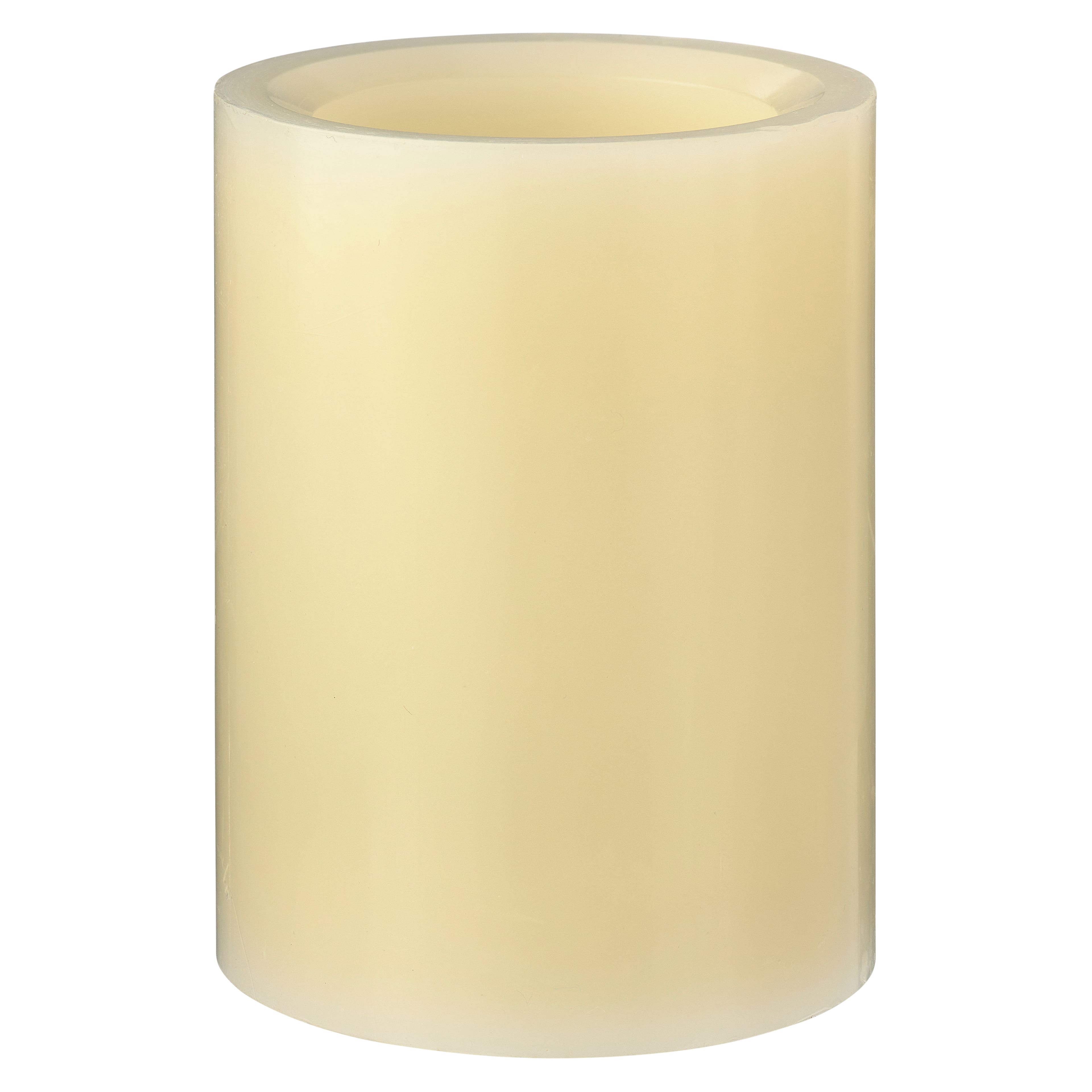 12 Pack: 3" x 4" Cream LED Wax Pillar Candle by Ashland®