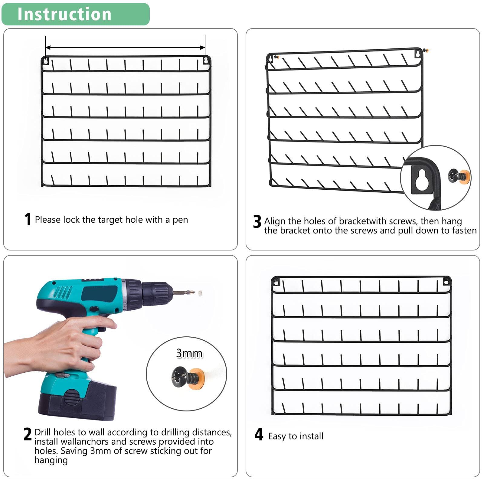 NEX™ Black 54-Spool Metal Thread Rack, 2ct.