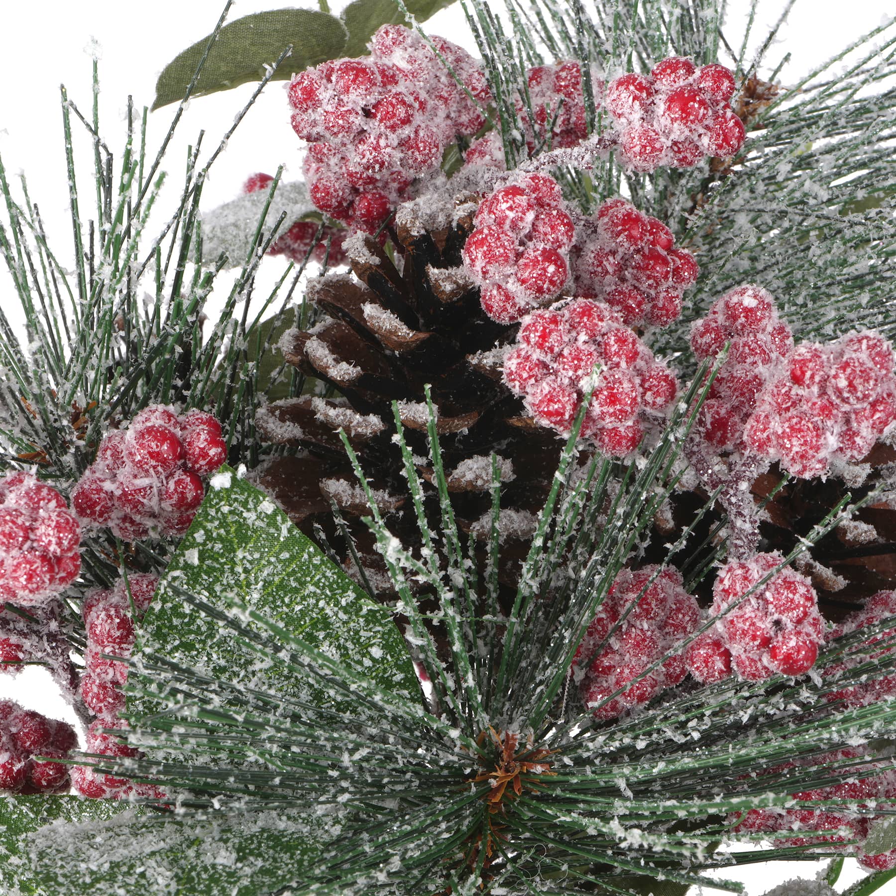 14&#x22; Icy Red Berry, Eucalyptus &#x26; Pinecone Bouquet by Ashland&#xAE;