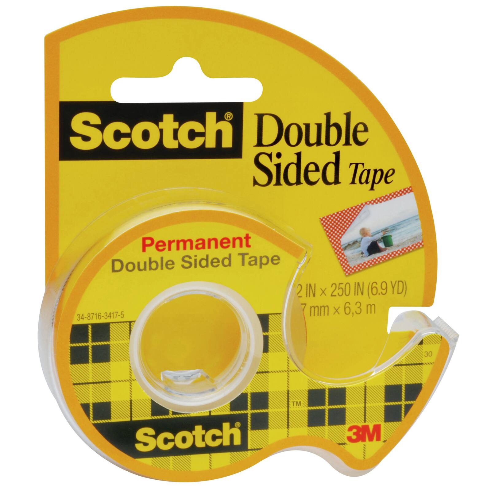 Scotch® 0.5 x 6.9yd. Double Sided Tape In Dispenser Rolls, 6ct.