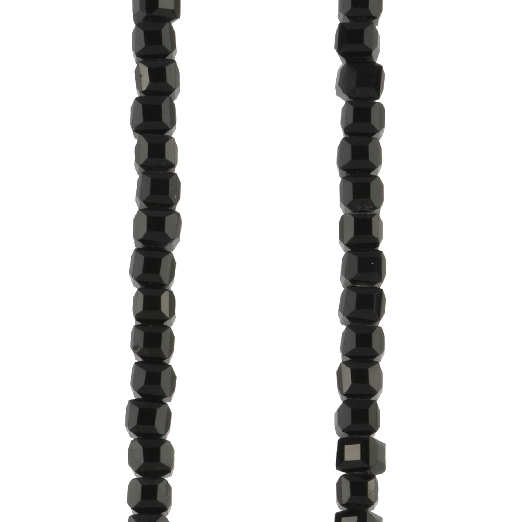 12 Pack: Black Faceted Glass Cube Beads, 4mm by Bead Landing™