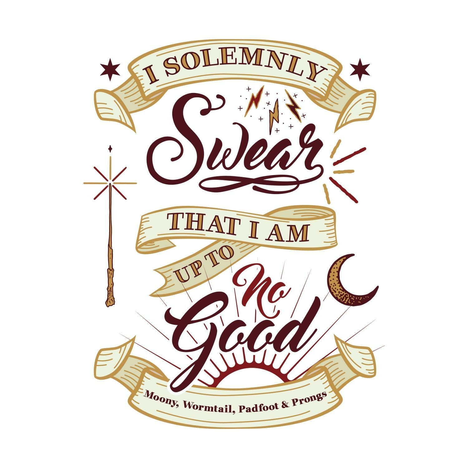 RoomMates Harry Potter Marauder's Map Quote Peel & Stick Giant Wall Decals