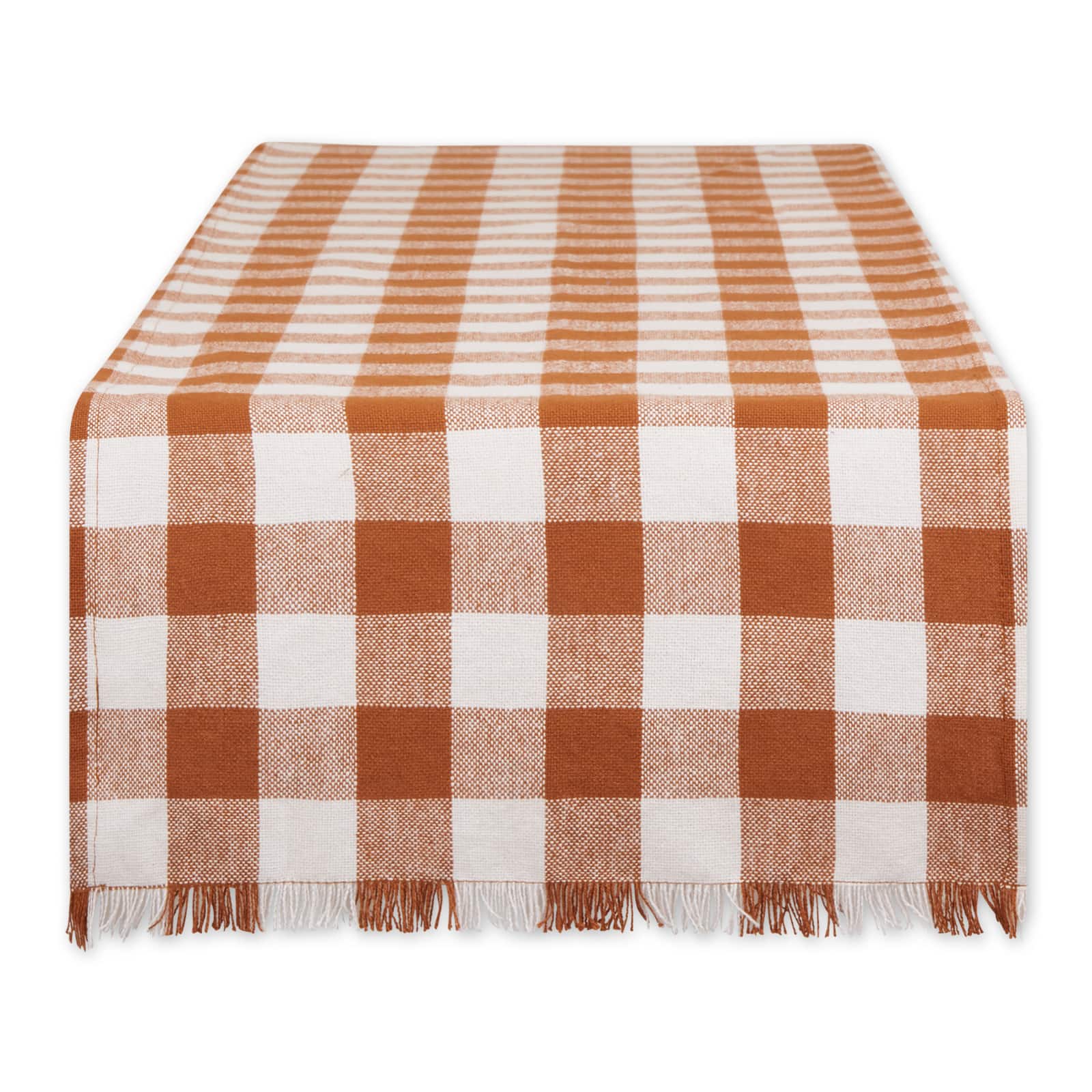 DII® 72" Heavyweight Check Fringed Table Runner