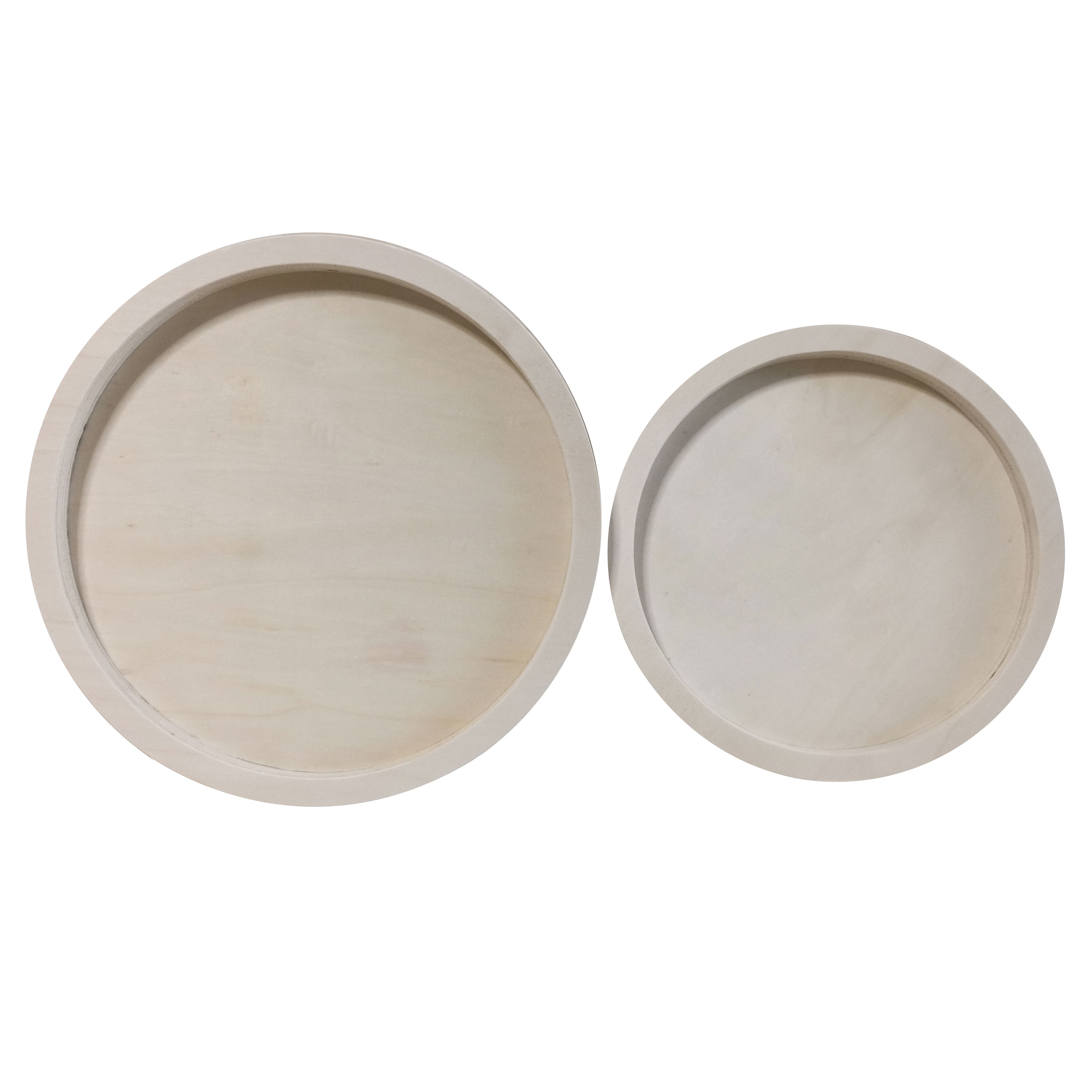 Round Framed Wood Tray Set by Make Market&#xAE;