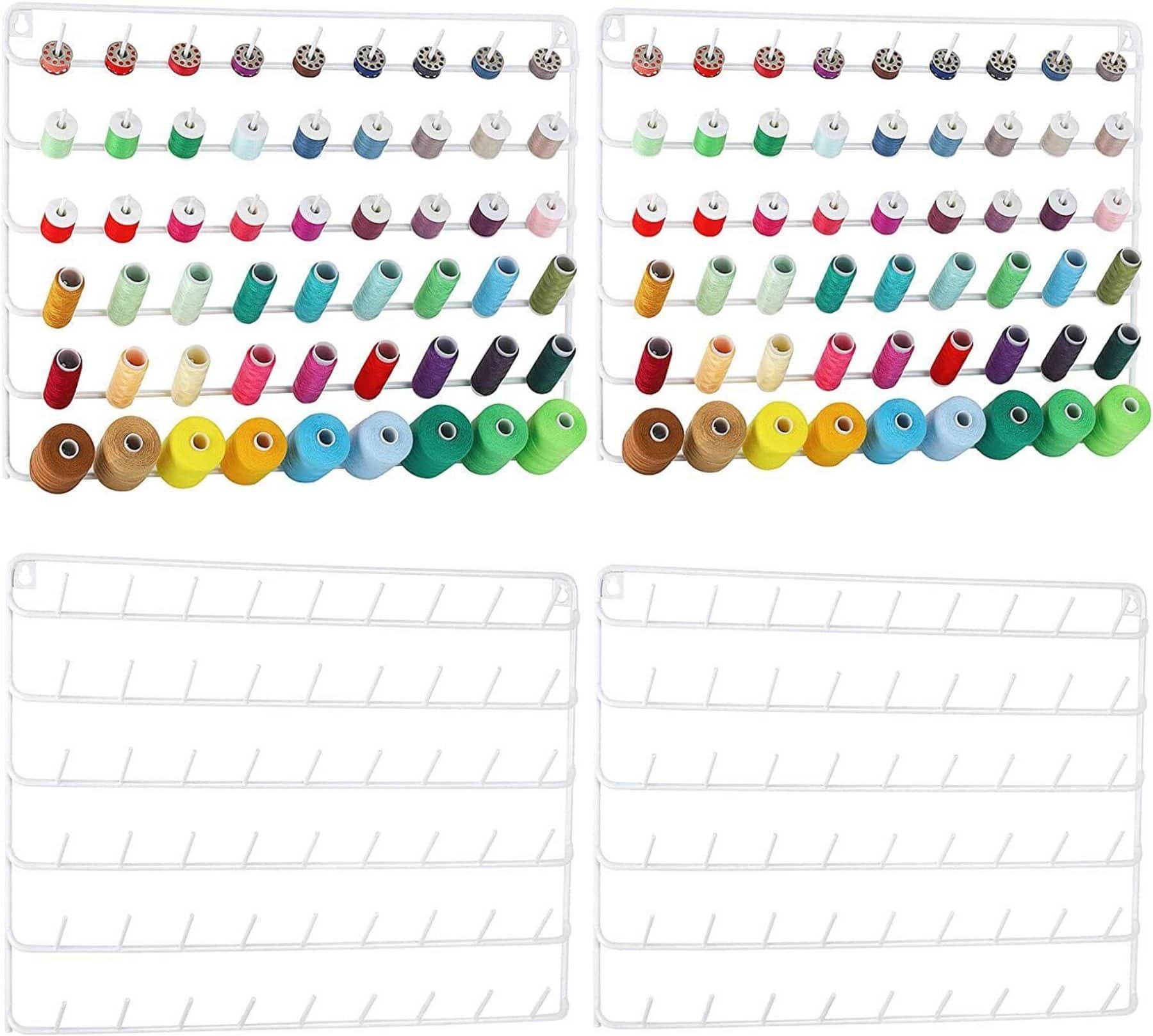 NEX™ White 54-Spool Wall-Mounted Sewing Thread Rack, 4ct.