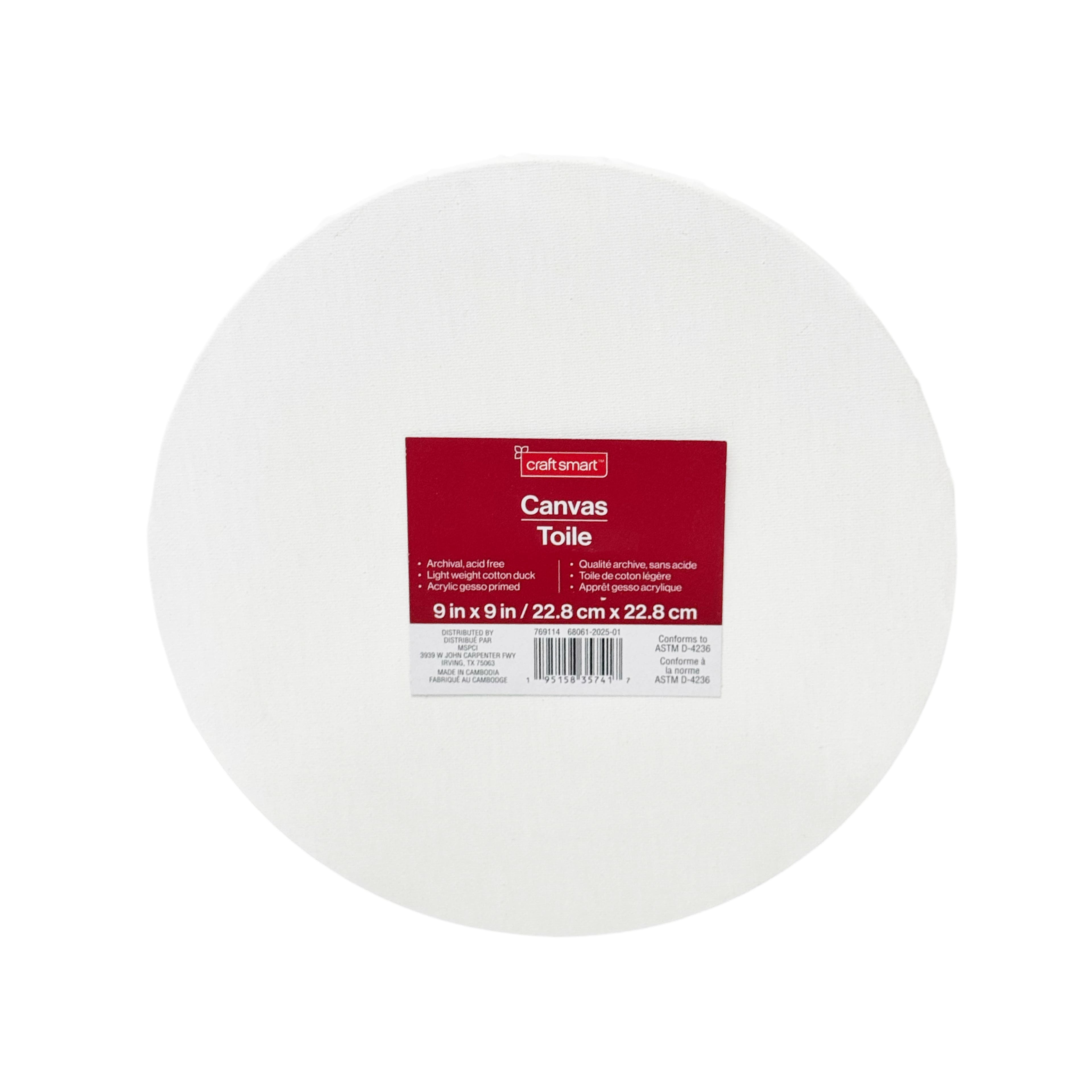 White Round Cotton Duck Canvas by Craft Smart&#x2122;