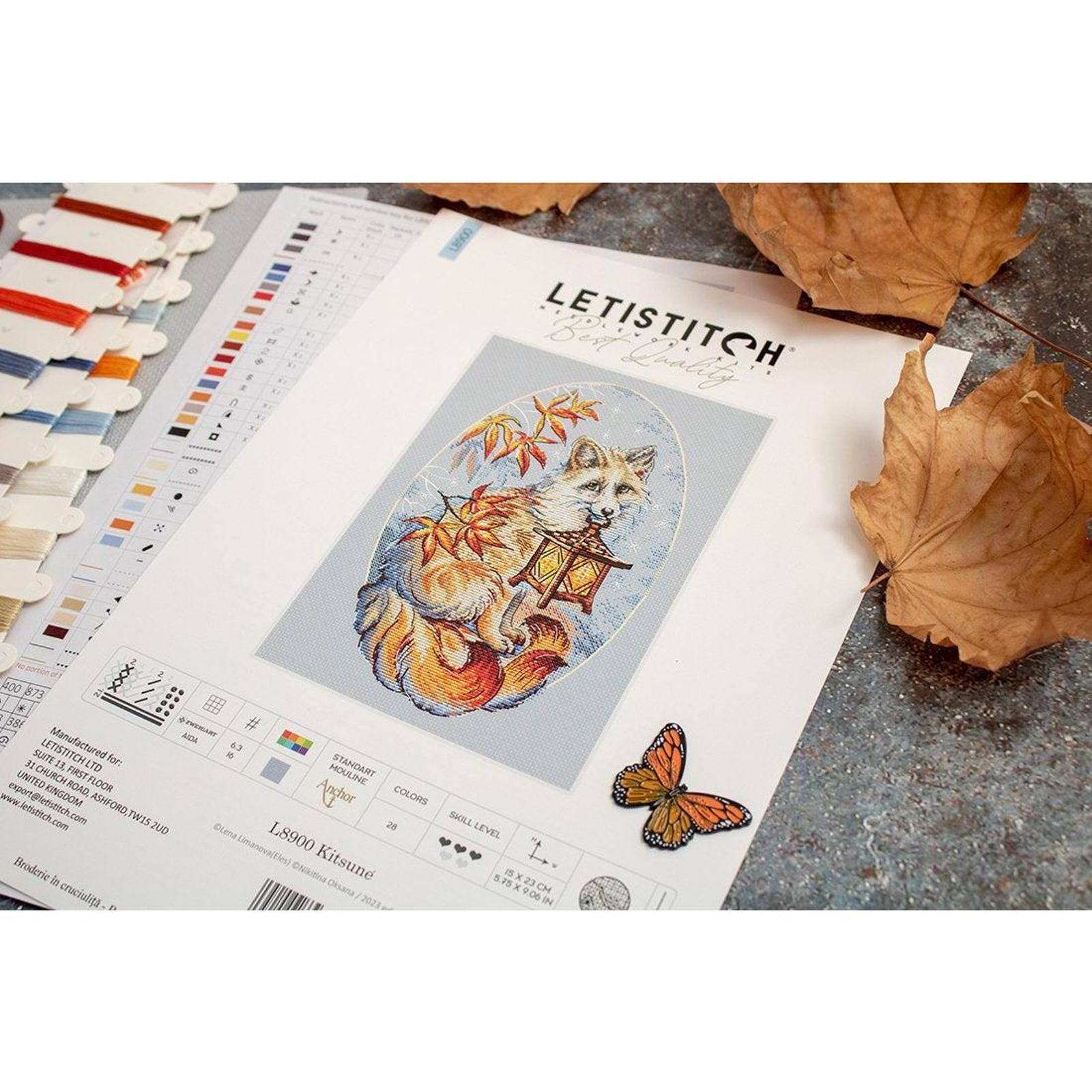 LetiStitch Kitsune Counted Cross Stitch Kit