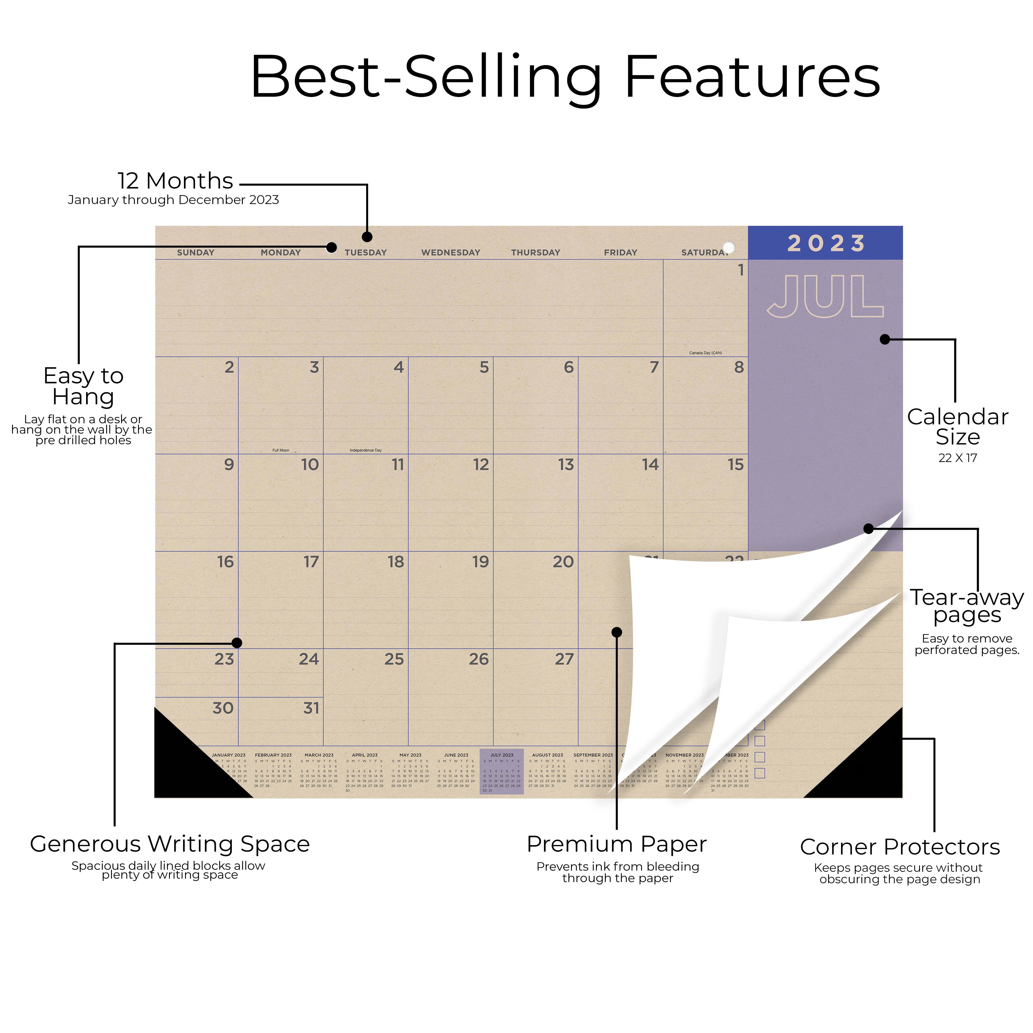 TF Publishing 2023 Kraft Large Desk Pad Monthly Blotter Calendar Michaels