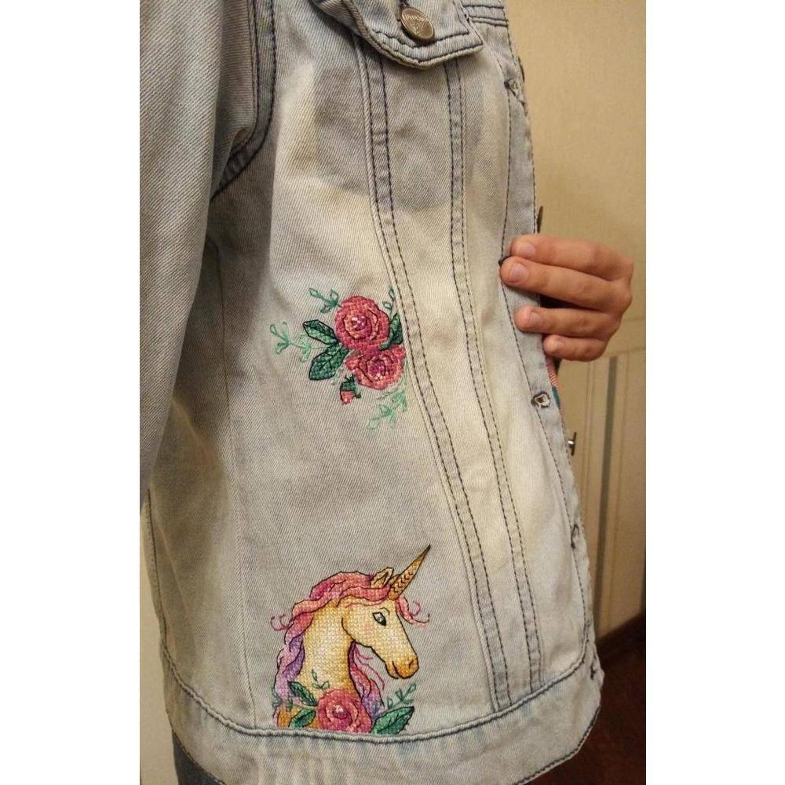 MP Studia Unicorn Cross Stitch On Clothes Kit