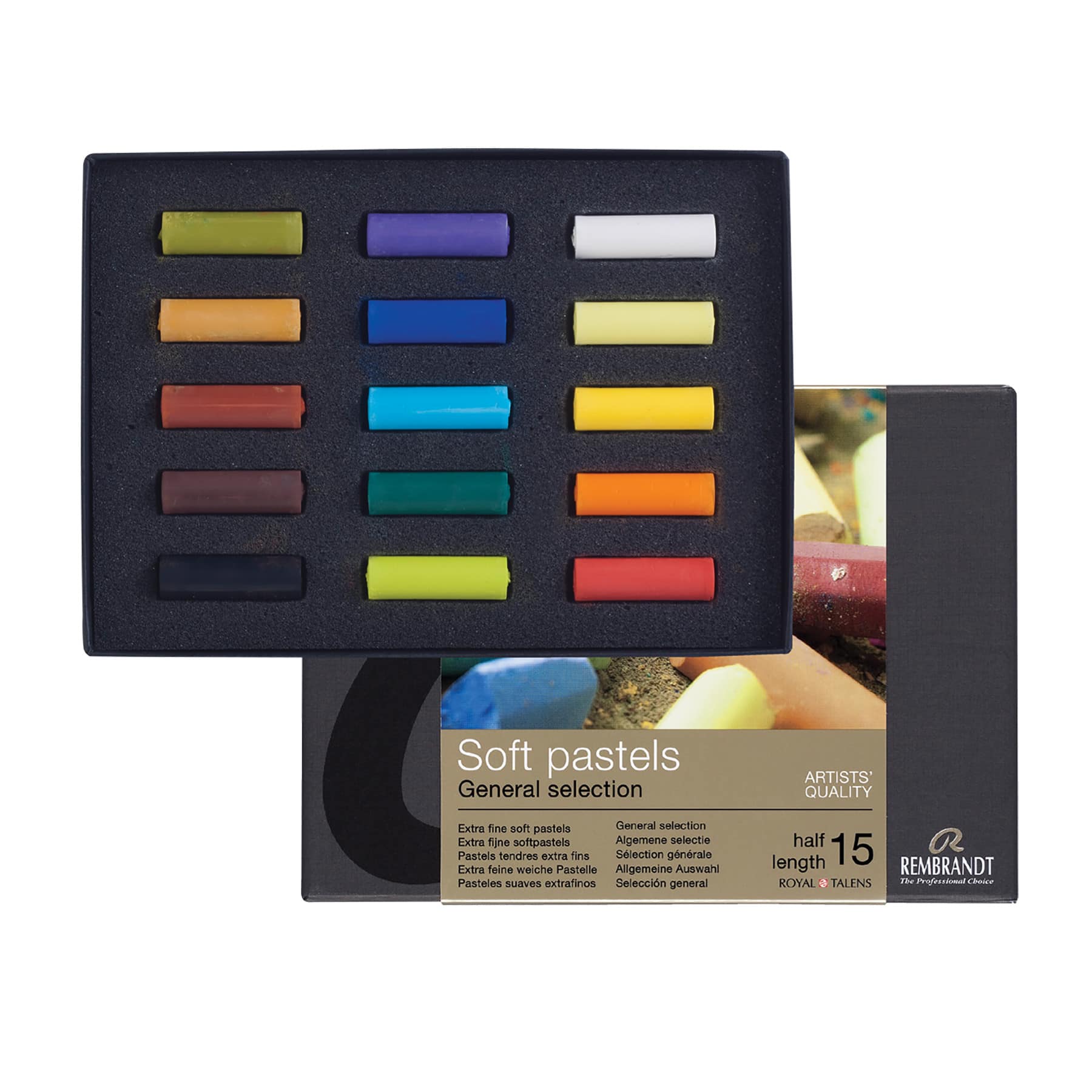 Rembrandt 15 Half Sticks General Selection Soft Pastel Set
