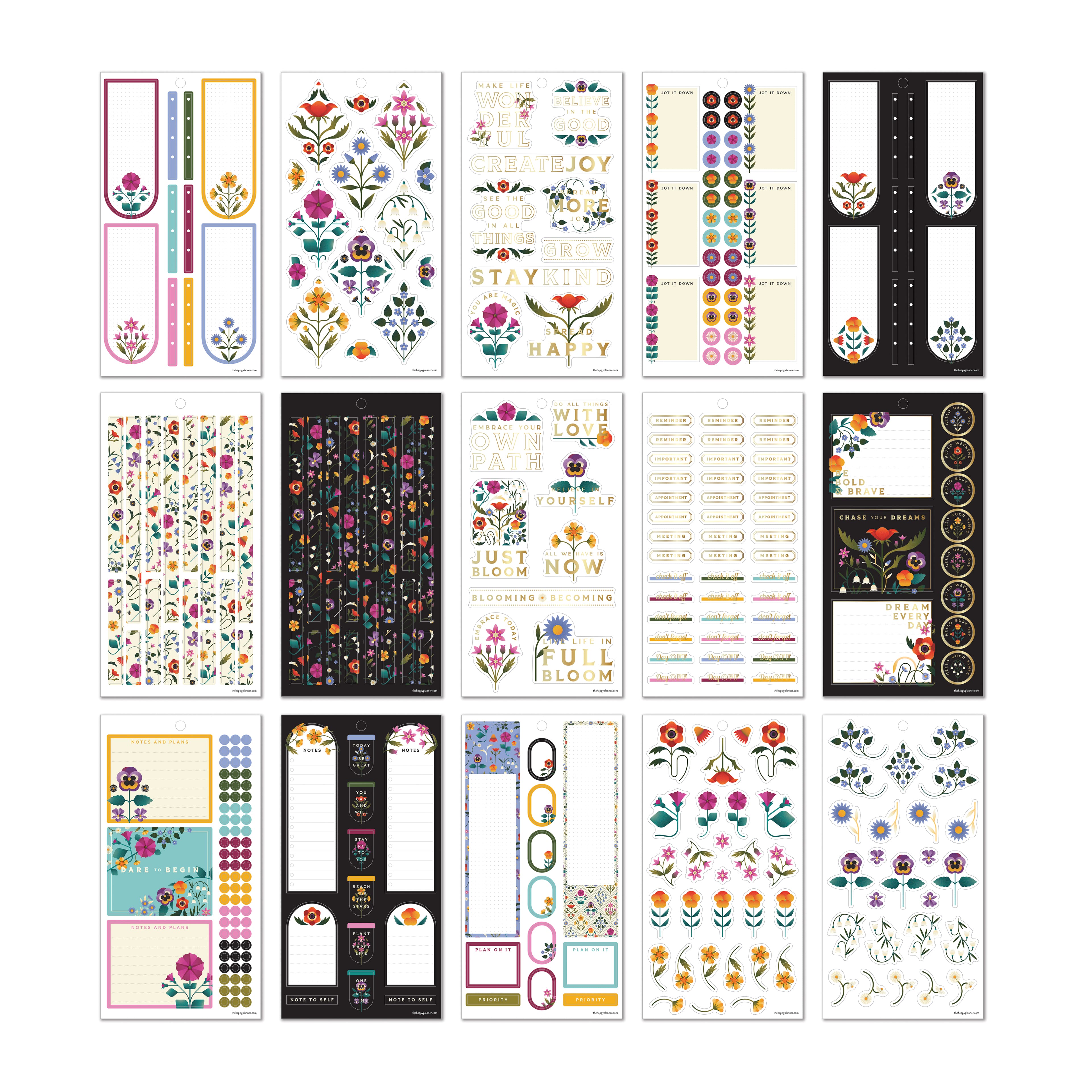 The Classic Happy Planner® Radiant Garden Sticker Book