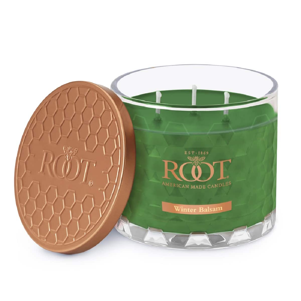 Root Candles Signature 3-Wick Honeycomb Beeswax Blend Jar Candle