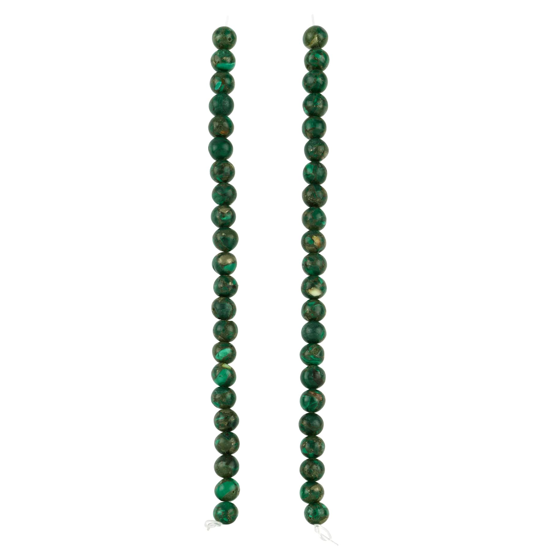 6 Pack: Green Reconstituted Dyed Malachite Round Beads, 5.5mm by Bead Landing™