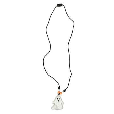 White Ghost Light-Up Necklace Michaels