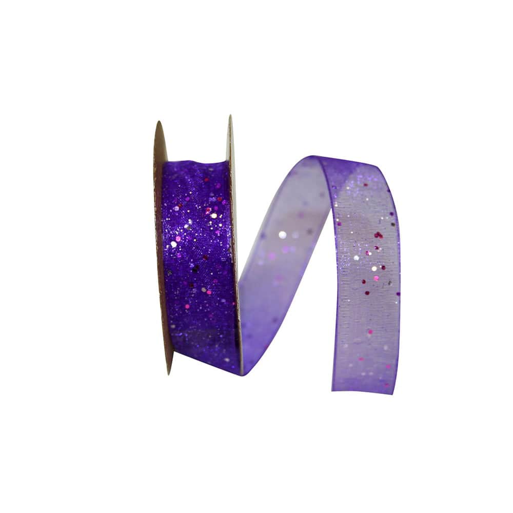 JAM Paper 5/8" x 25yd. Glitter Mono Sheer Ribbon