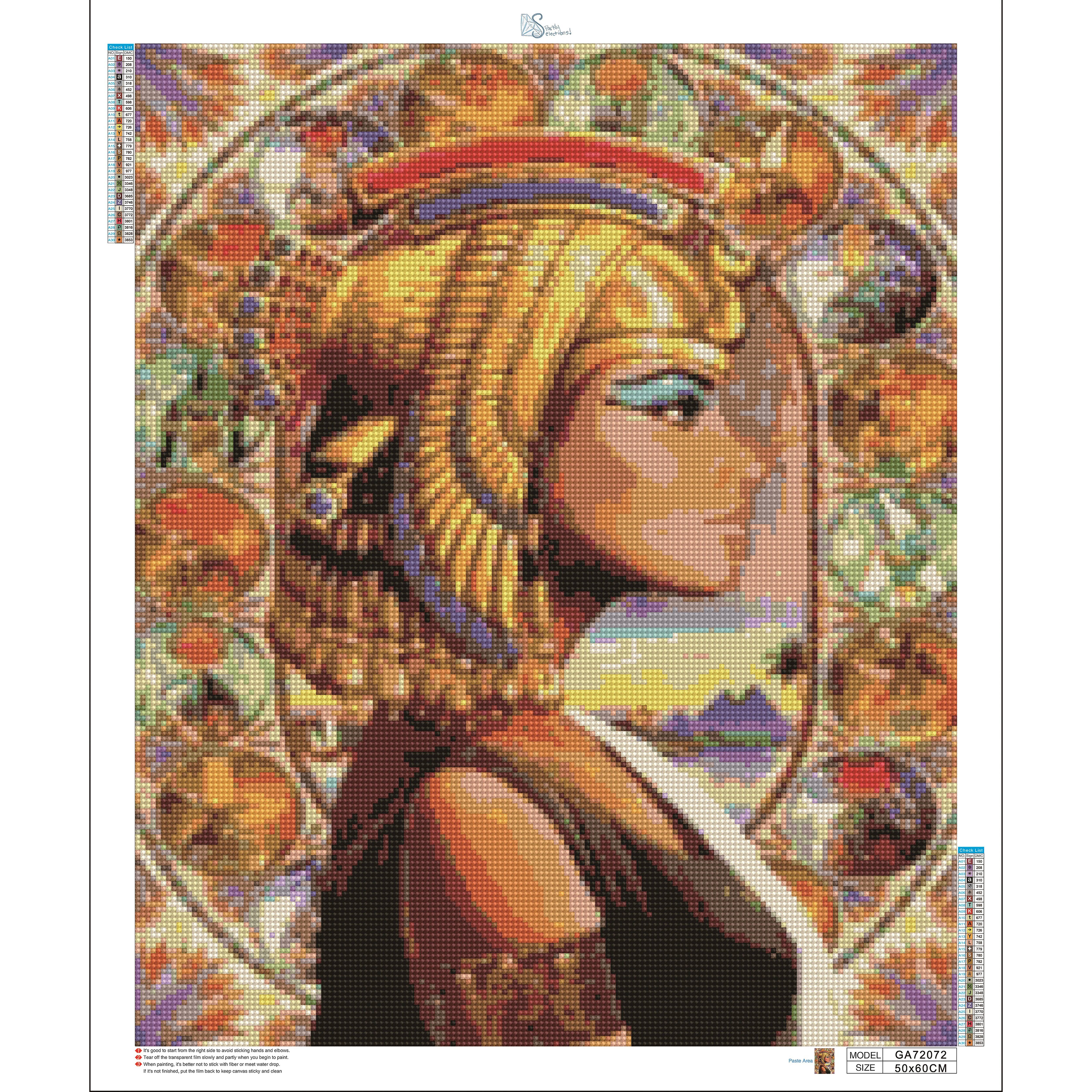 Sparkly Selections Cleopatra 50cm x 60cm Diamond Painting Kit, Round Diamonds