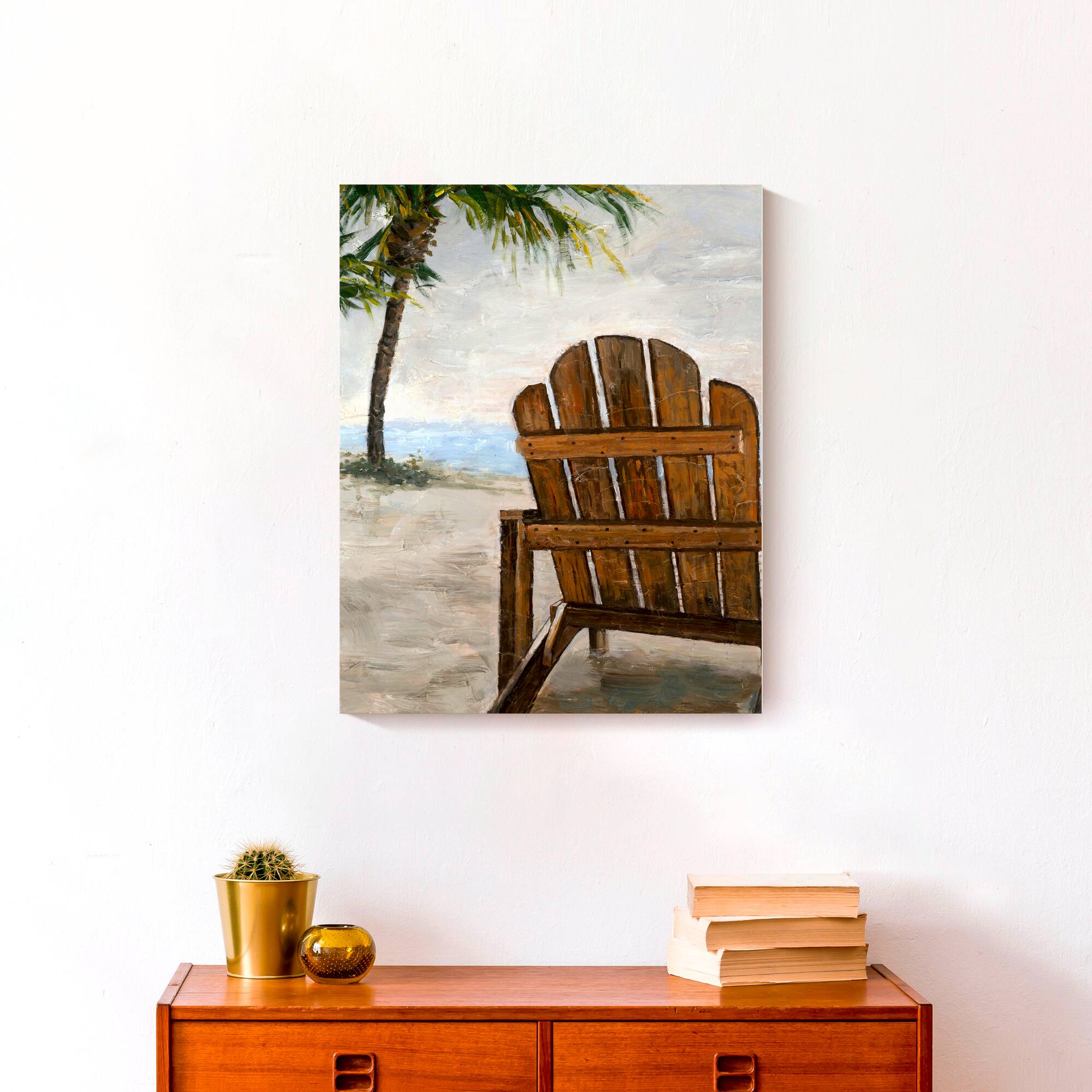 Beach Chair 16&#x22; x 20&#x22; Canvas Wall Art